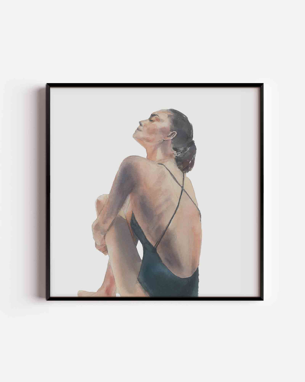 Zittende vrouw – vrouwelijk portret als vierkante poster