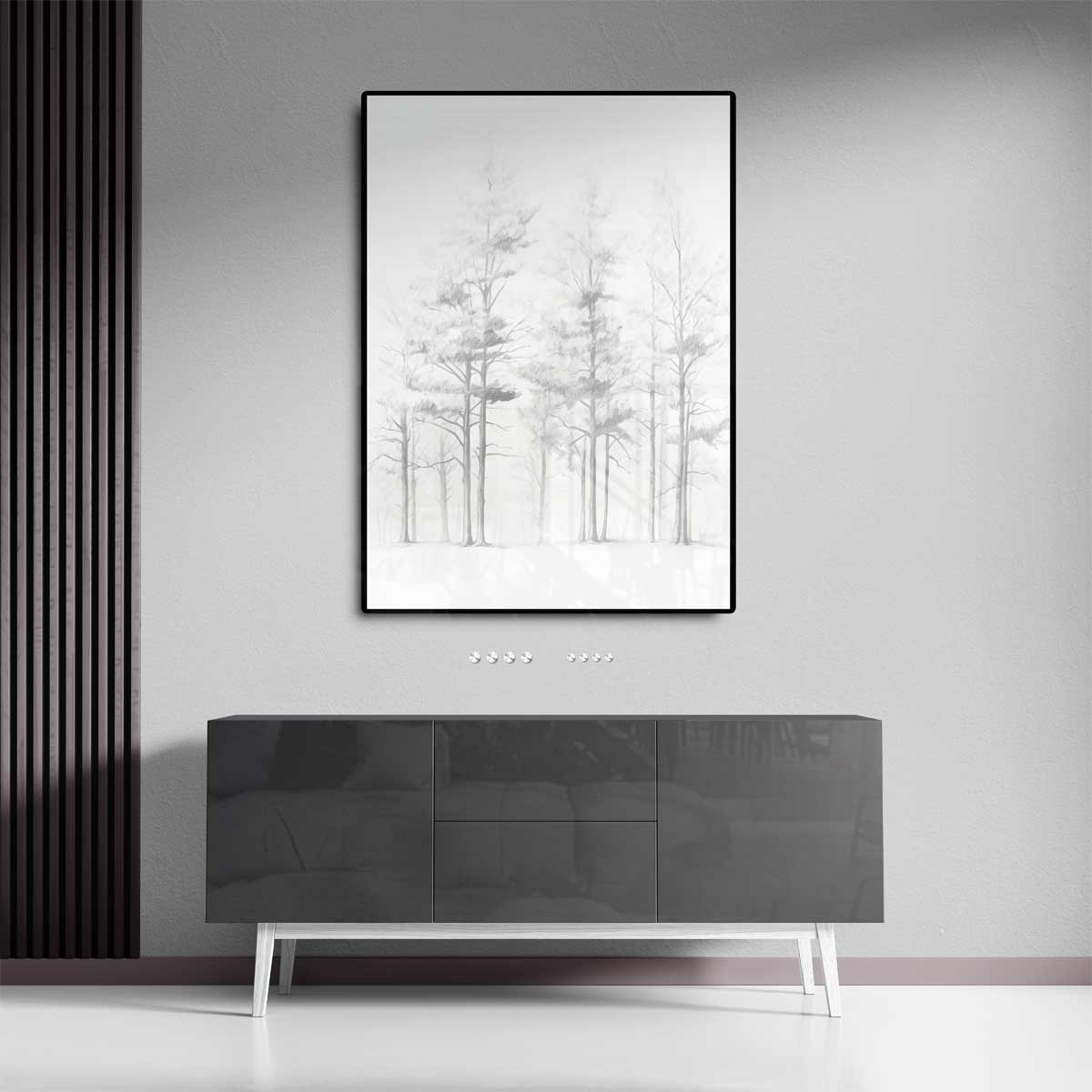 Mystieke Mistige Bomen – canvas kunstwerk als wanddecoratie