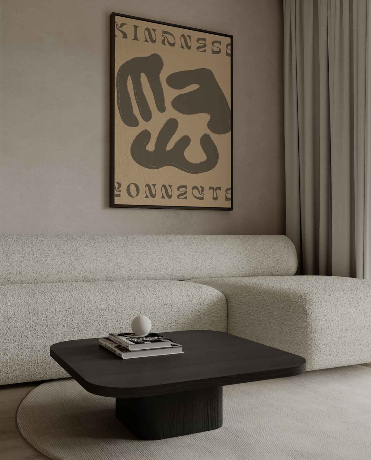Verbonden in Vriendelijkheid Poster – canvas kunstwerk als wanddecoratie