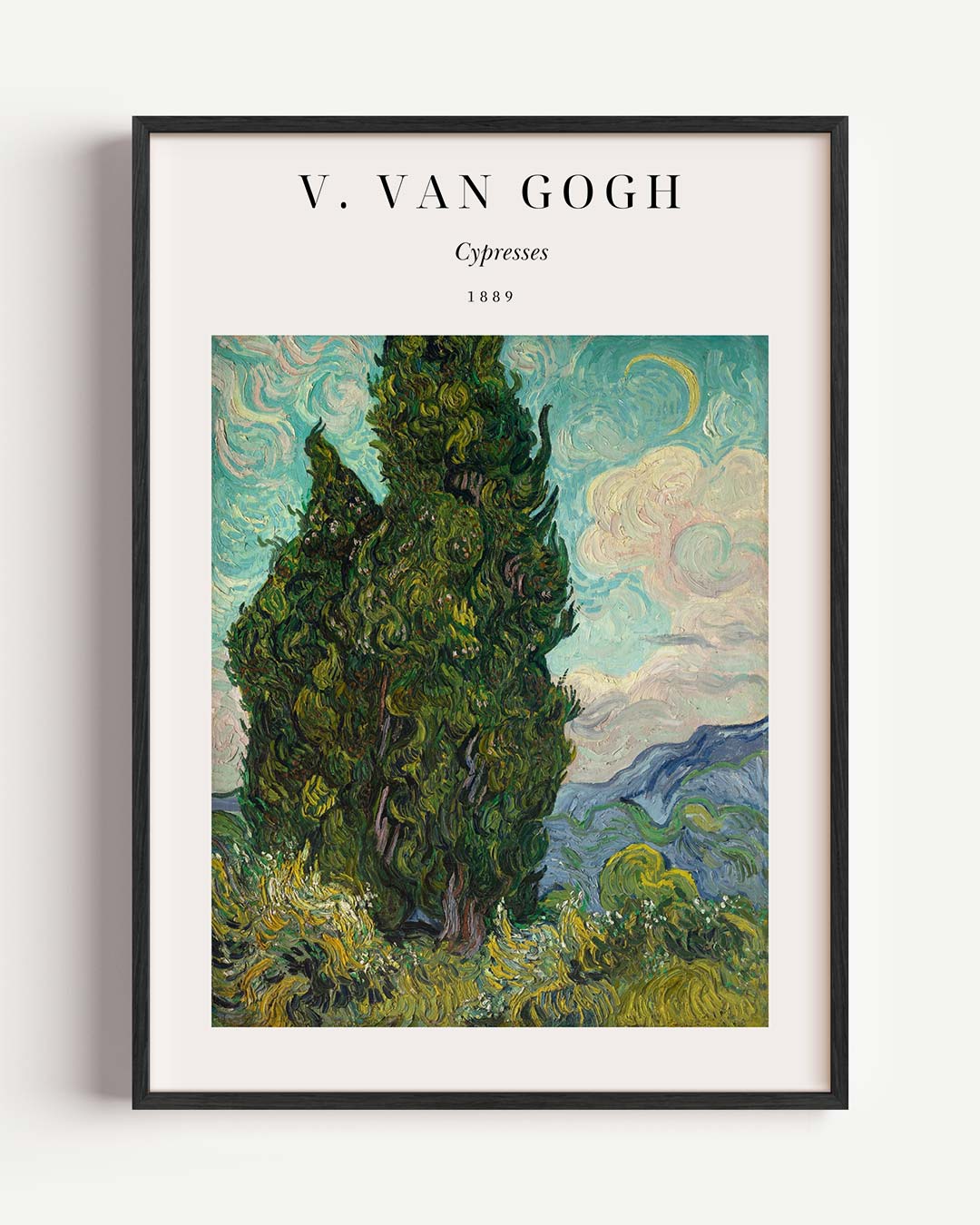 Van Gogh Cypresses – Popart en Streetart portret poster als wanddecoratie
