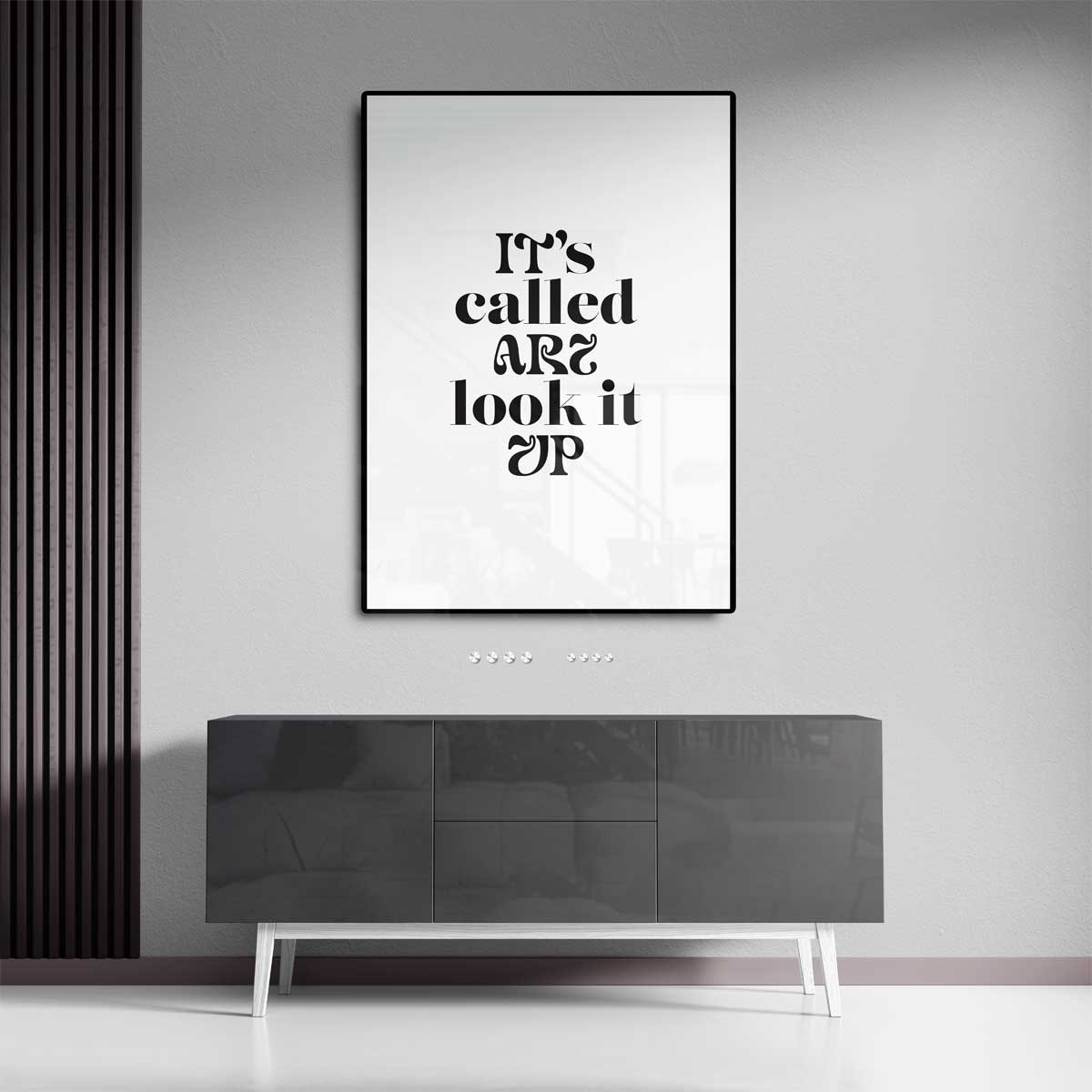 Kunstzinnige Typografie Poster – dibond wanddecoratie in staand formaat