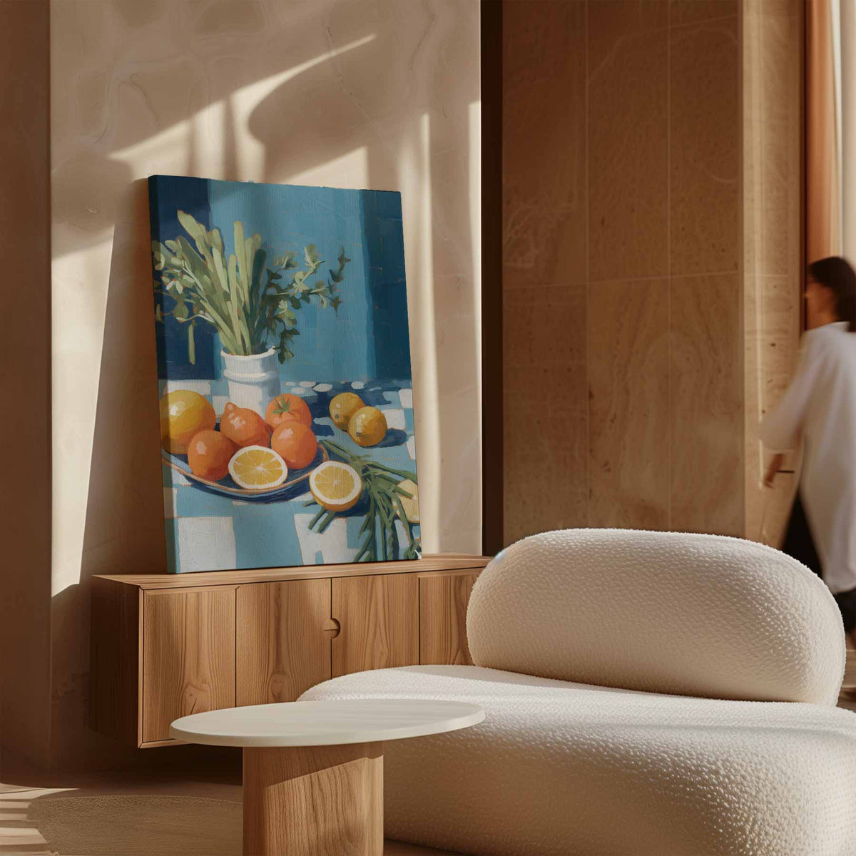 Frisse Citrussymfonie – dibond kunstwerk als wanddecoratie