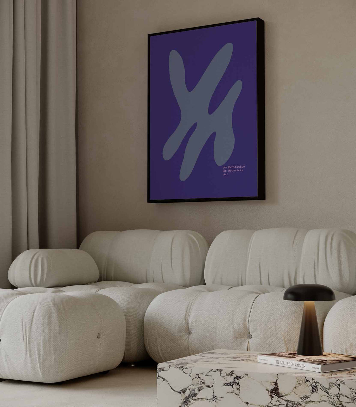 Abstracte Botanische Expressie – staande wandkunst voor woonkamer of interieur
