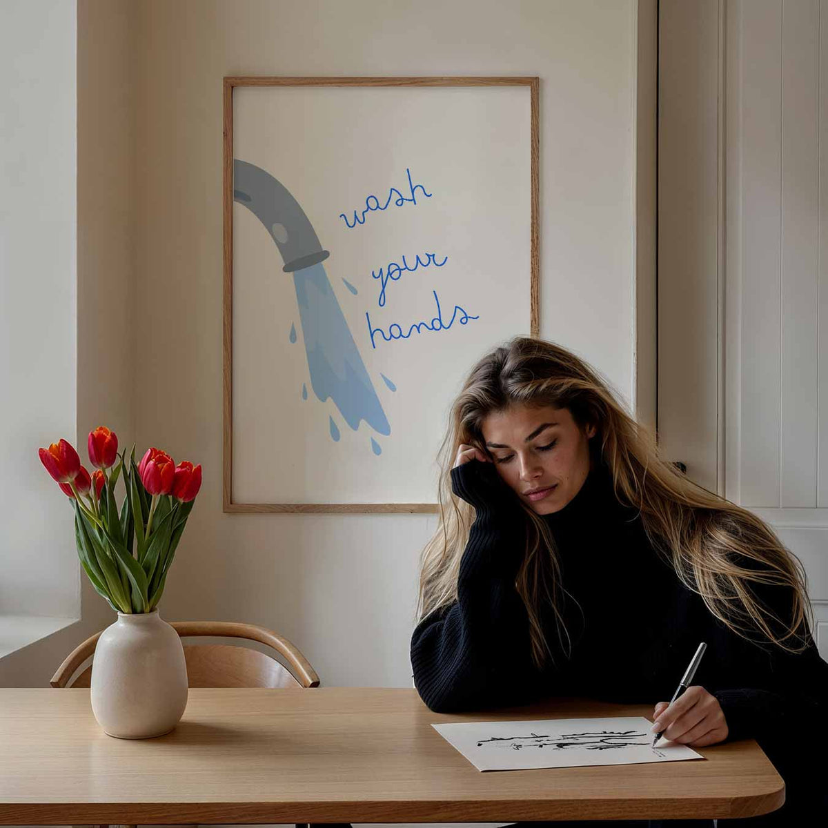 Stijlvolle Handen Was – quotes portret poster, afbeelding 7