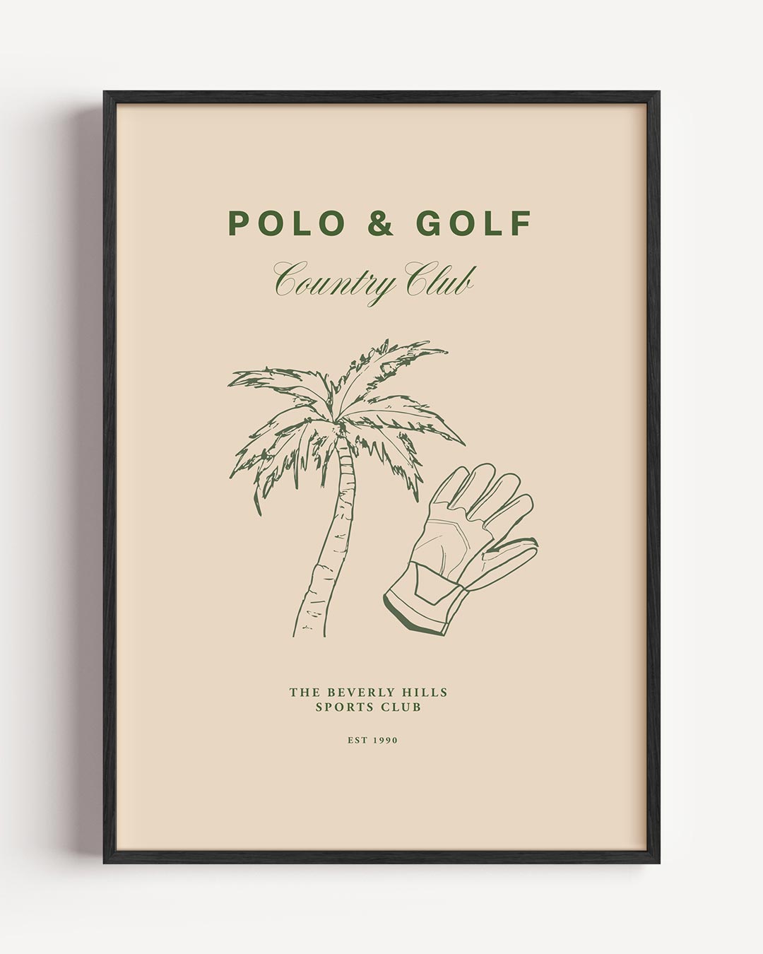 Elegante Polo & Golf – College Club portret poster als wanddecoratie