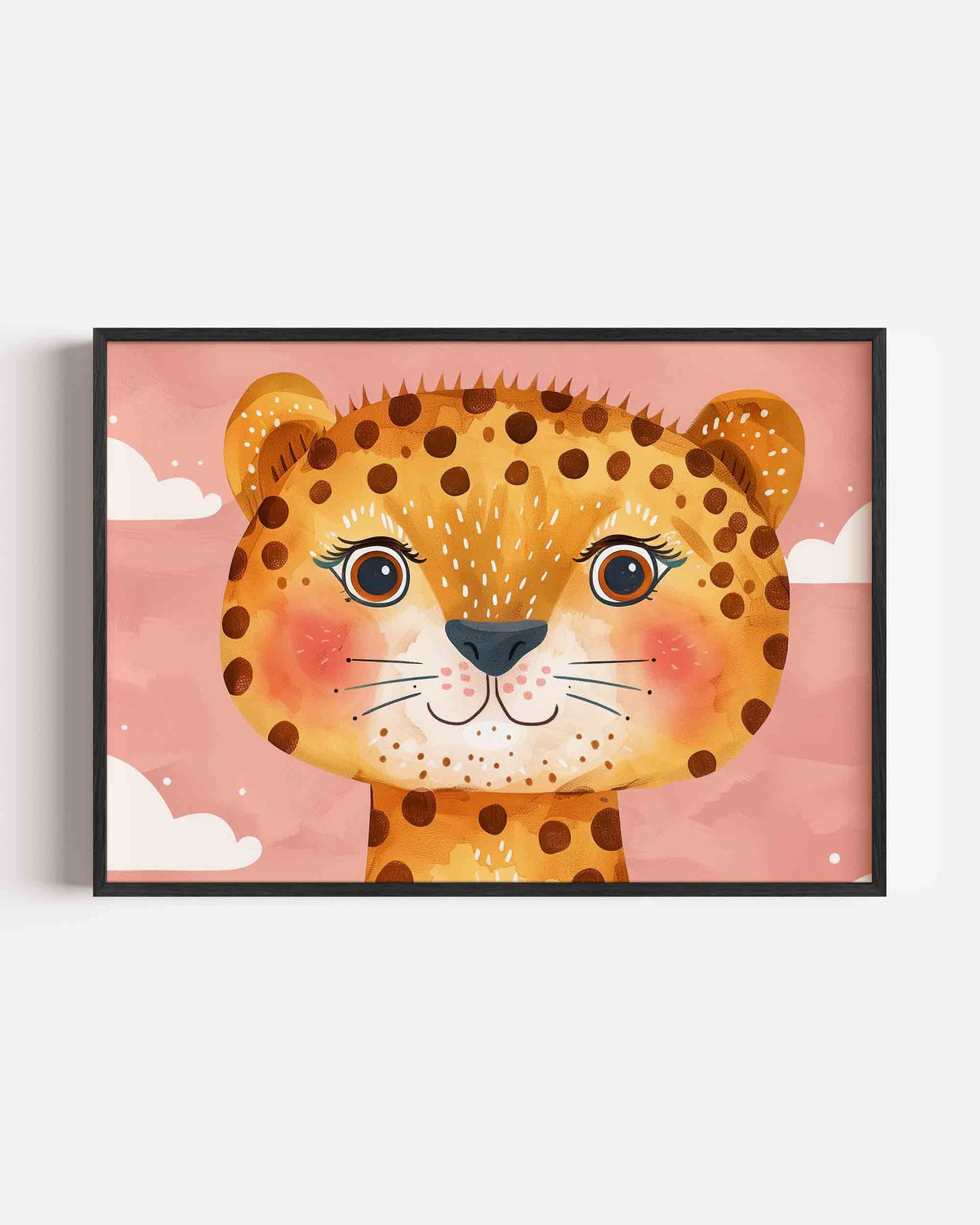 Schattige luipaard – landscape kinderposter als wanddecoratie