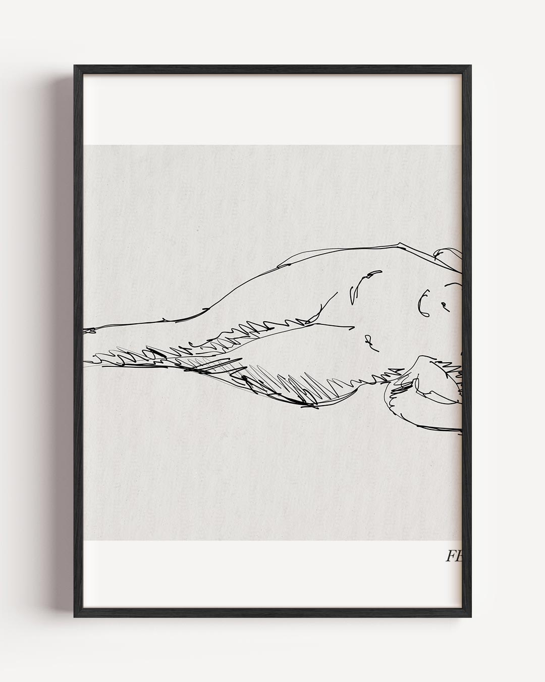Elegante Lijntekening Vrouw – lijntekening portret poster als wanddecoratie