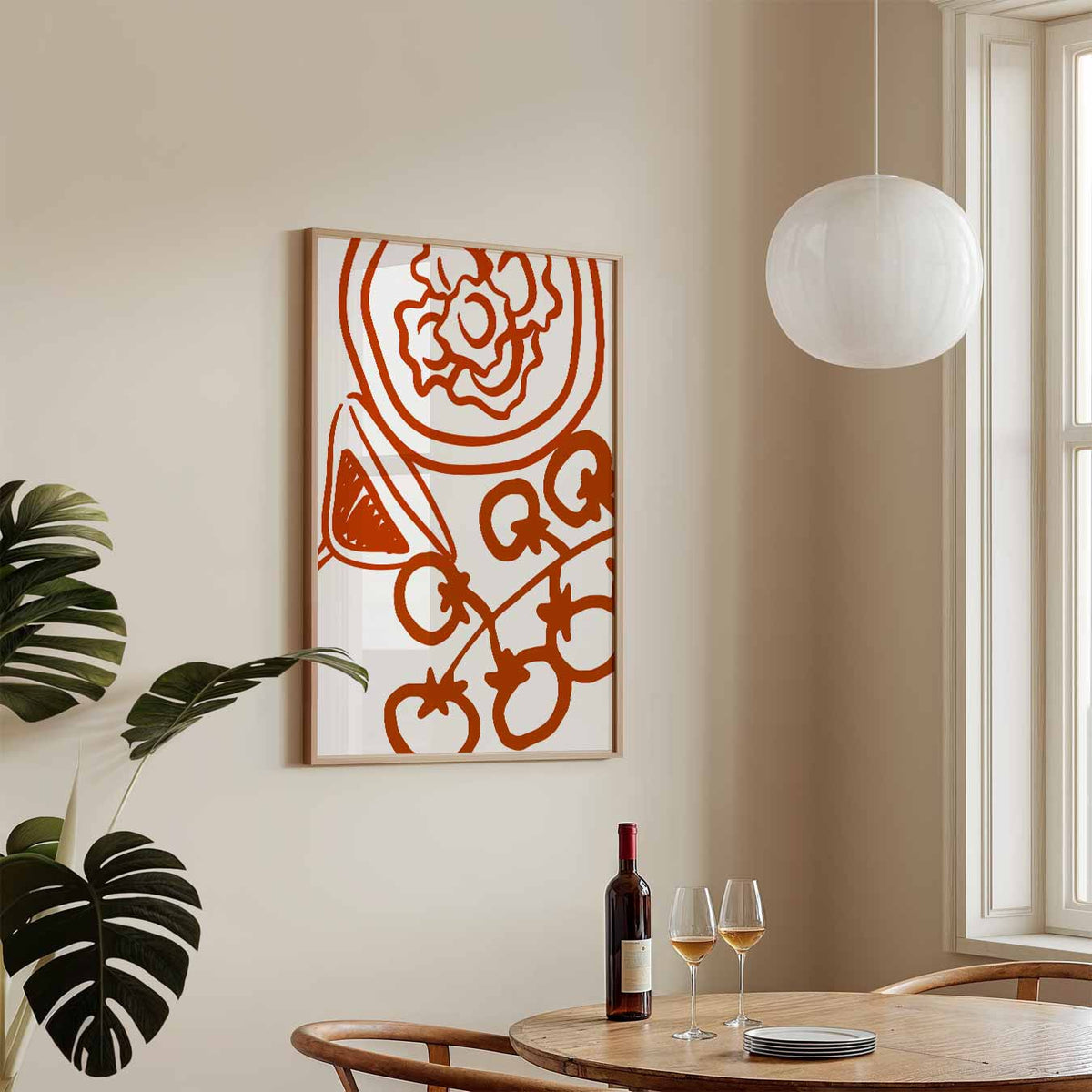 Moderne Keuken Illustratie – staande keuken wanddecoratie van WallArtistic