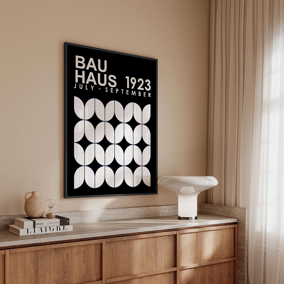  – geometrische Bauhaus poster in staand formaat