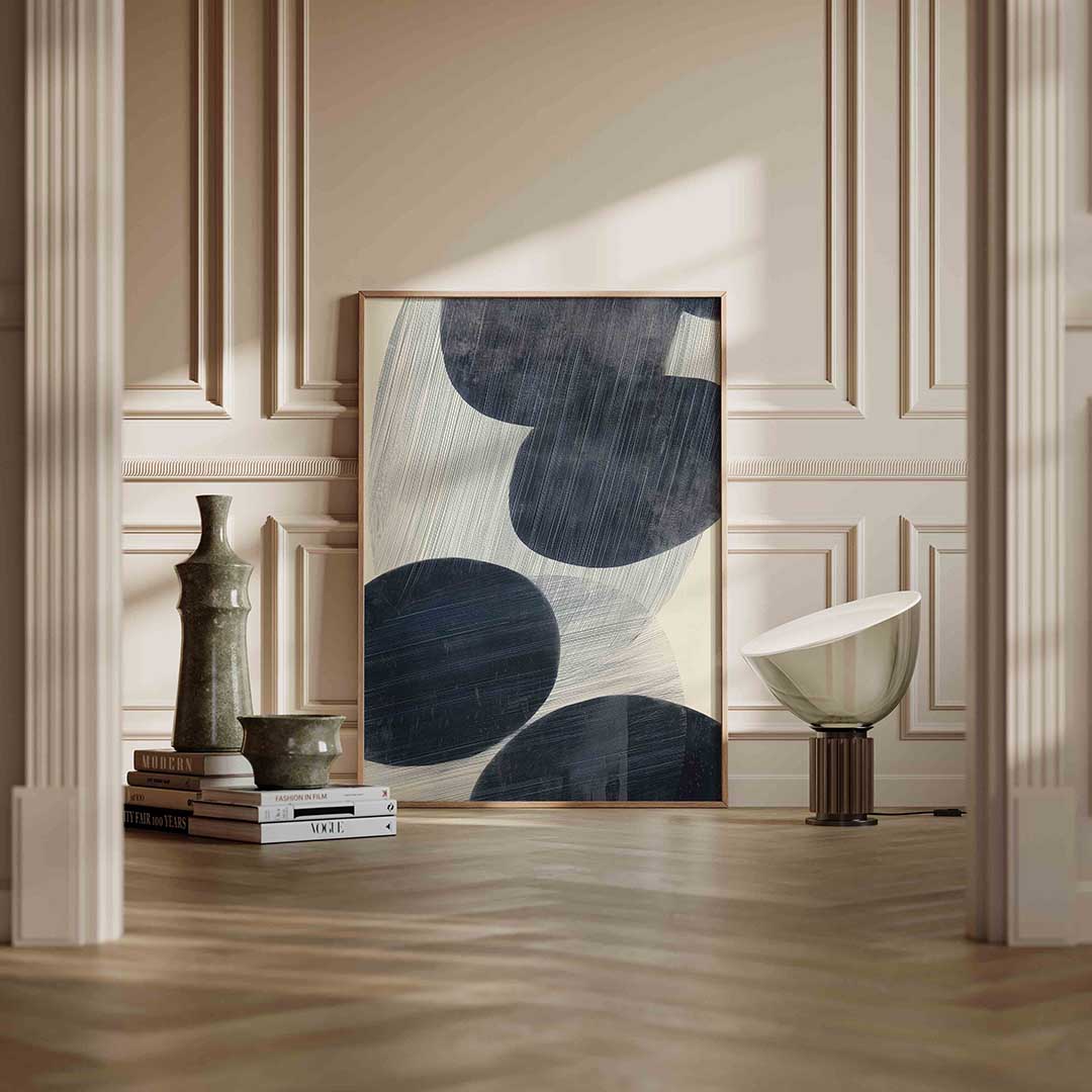 Abstracte vormen – staande abstracte wanddecoratie van WallArtistic