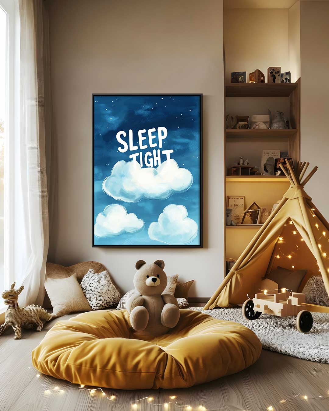 Dromerige Nacht Hemel – staand kunstwerk voor modern interieur