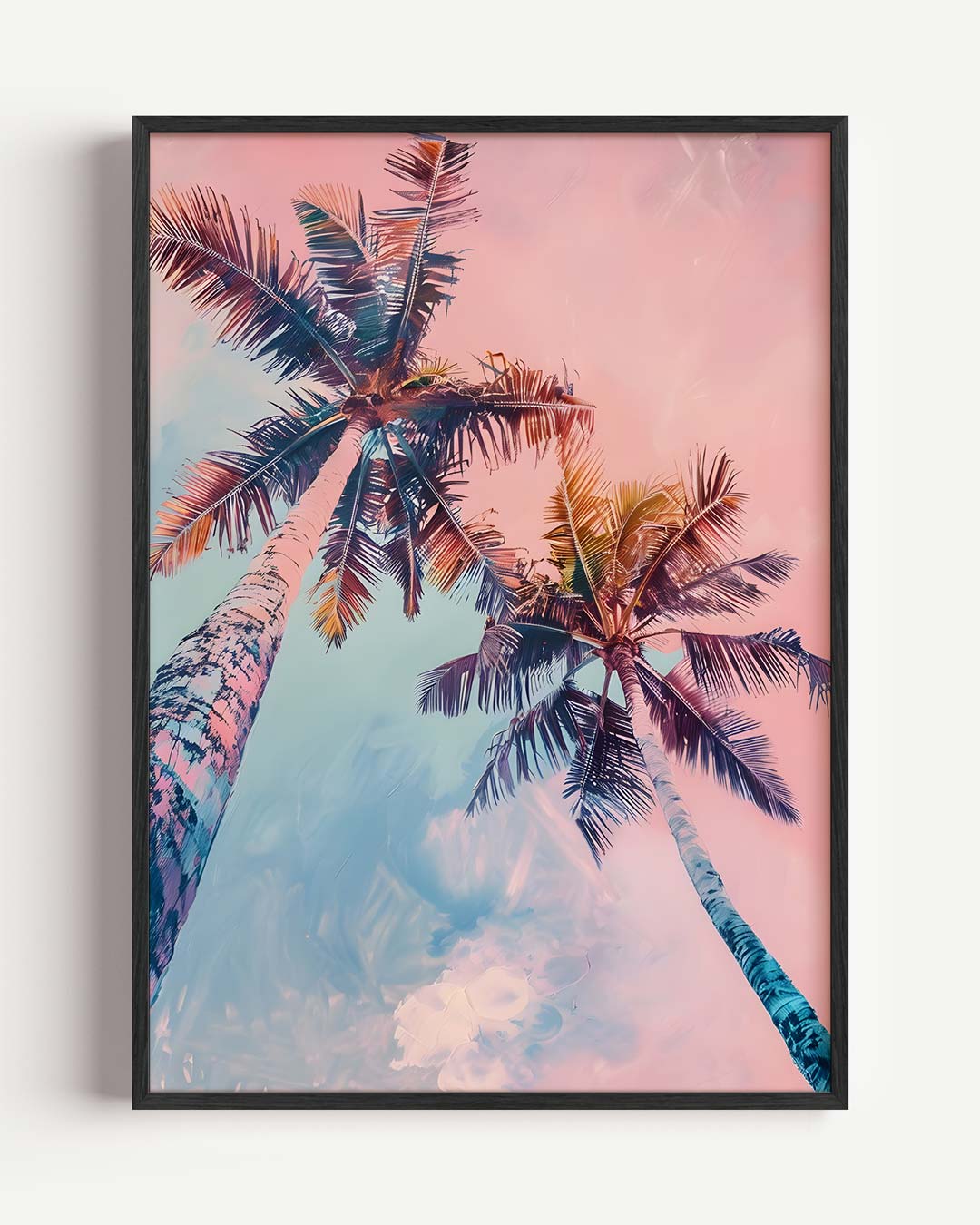 Tropische Palmboom Droom – Popart en Streetart portret poster als wanddecoratie