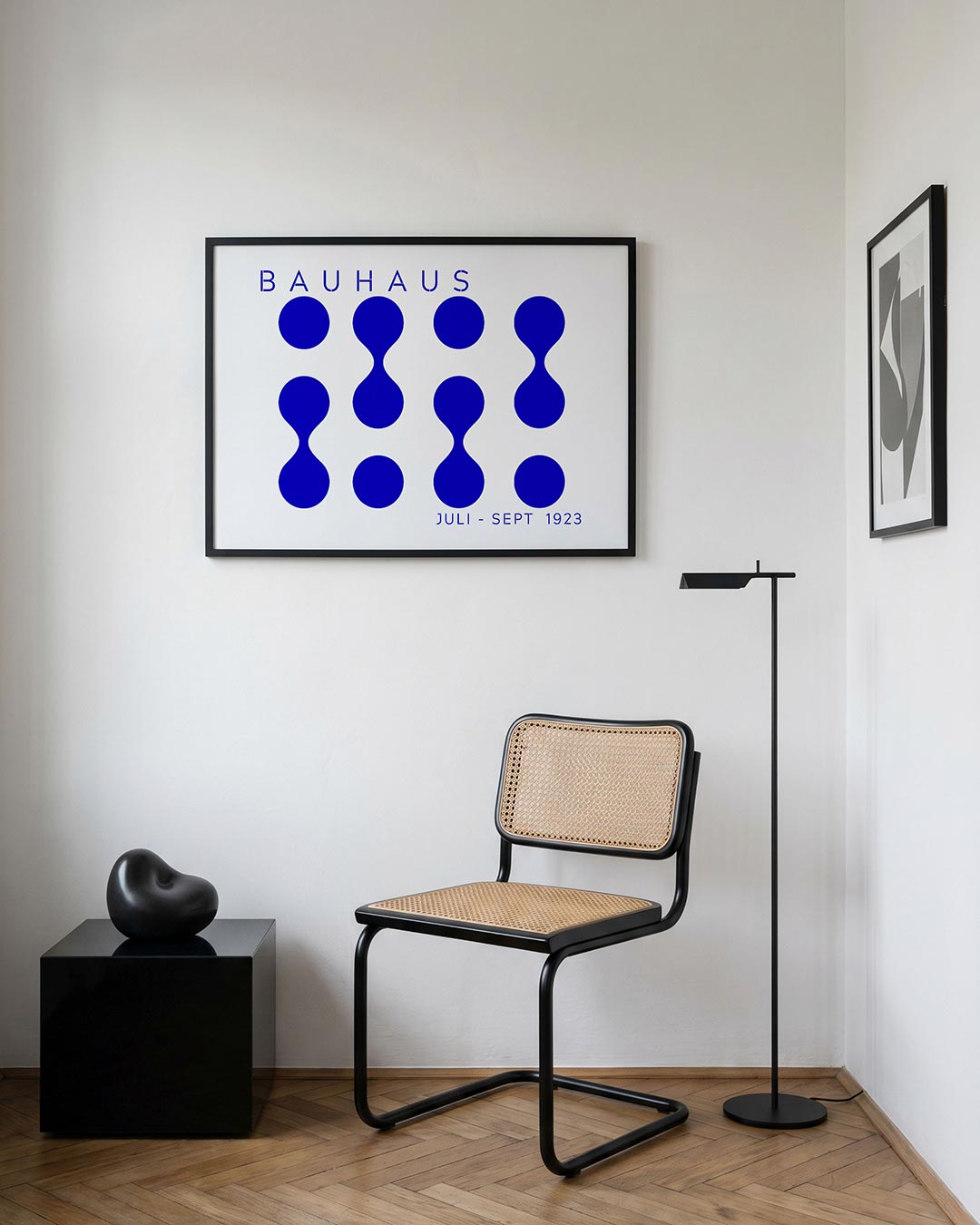 Vorm en ritme – geometrische Bauhaus poster in liggend formaat