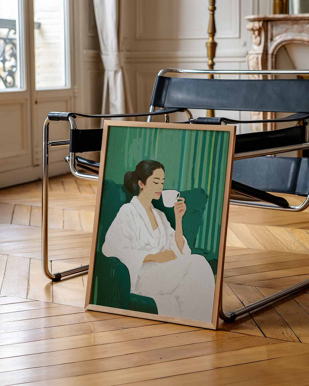 Ontspannende Momenten in Stijl – zomer portret poster, afbeelding 7