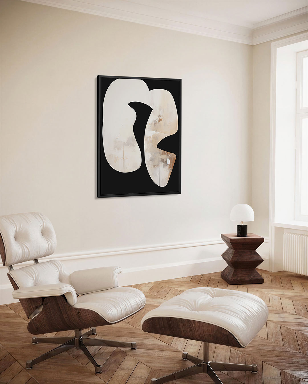 Organische vormen compositie – decoratief kunstwerk voor aan de muur