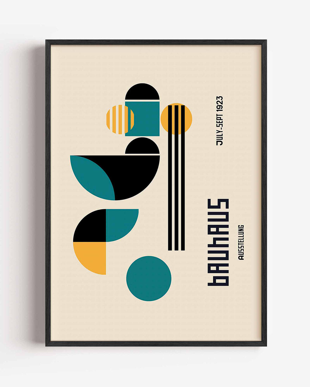 Vormen en vlakken – staande Bauhaus poster als wanddecoratie