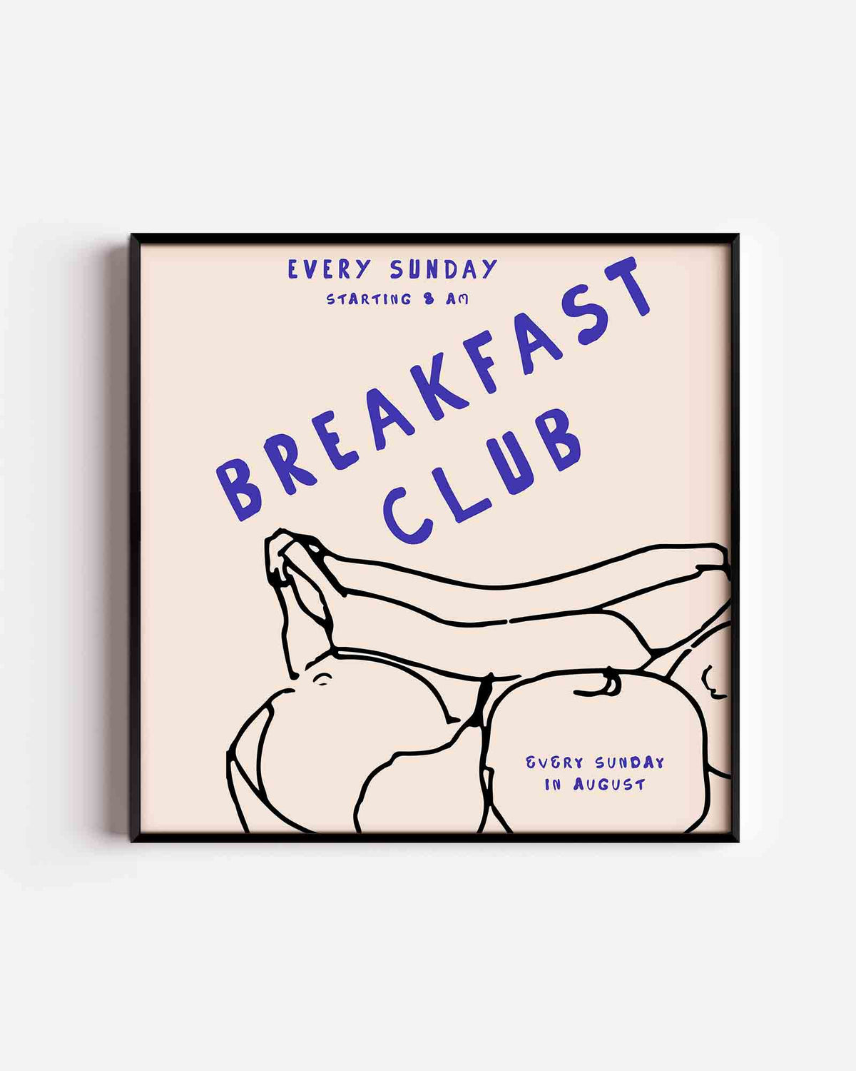Breakfast club – keuken vierkante poster als wanddecoratie
