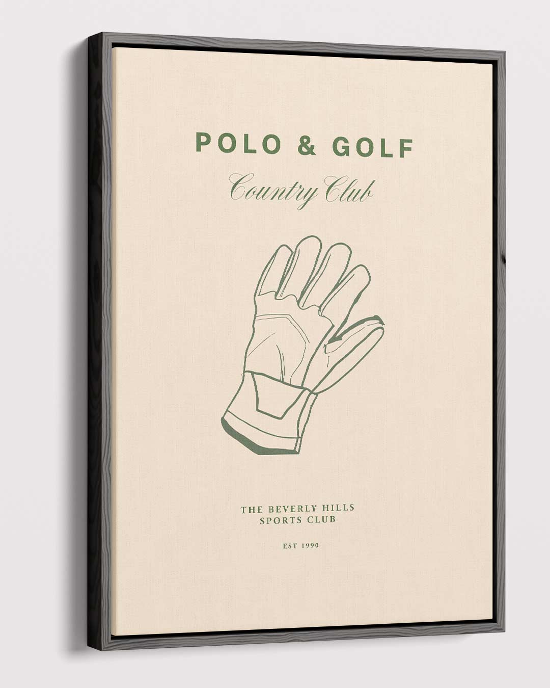 Elegante Polo & Golf Illustratie – canvas wanddecoratie in portret formaat