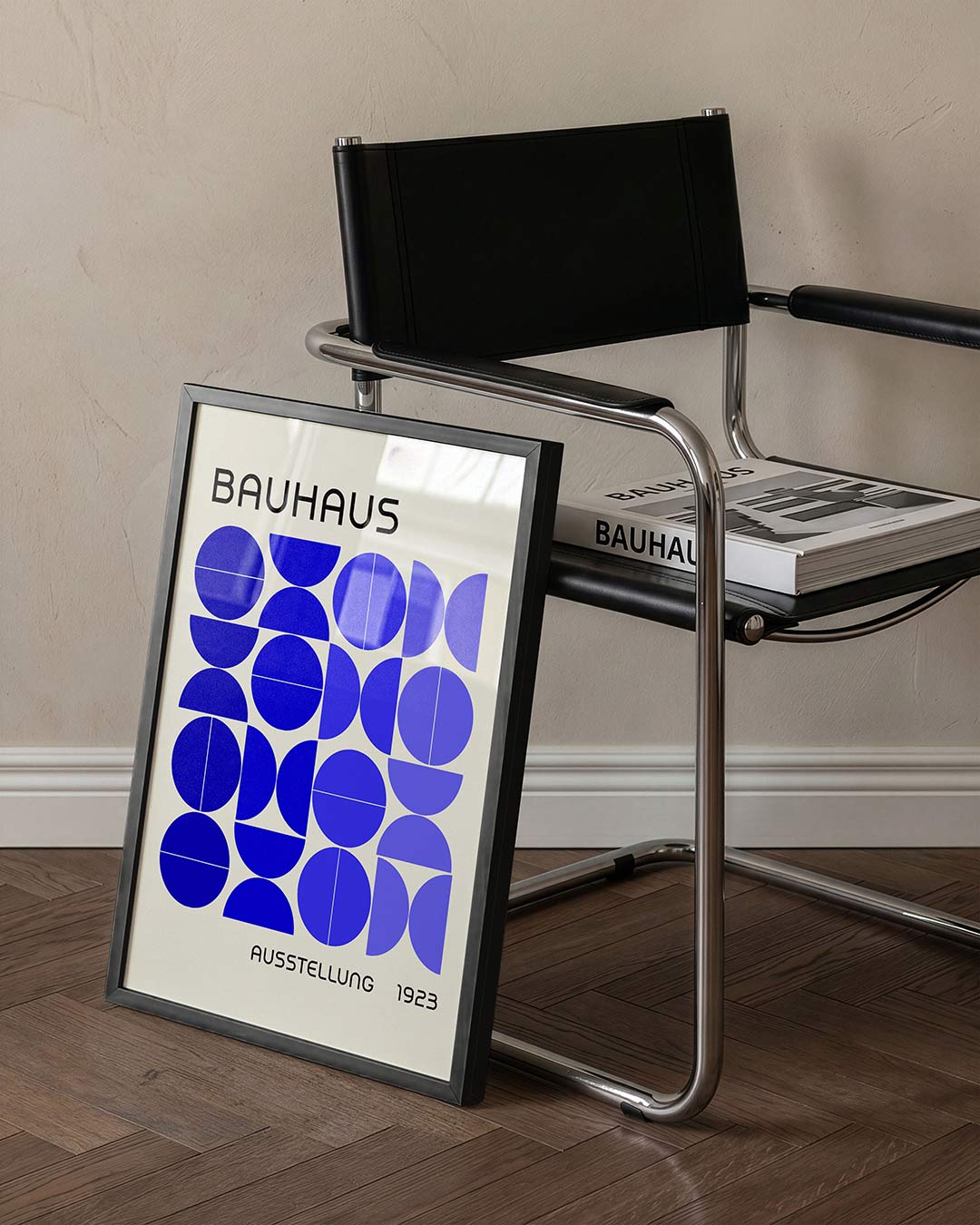 Vormritme en kleur – staande Bauhaus poster voor aan de muur