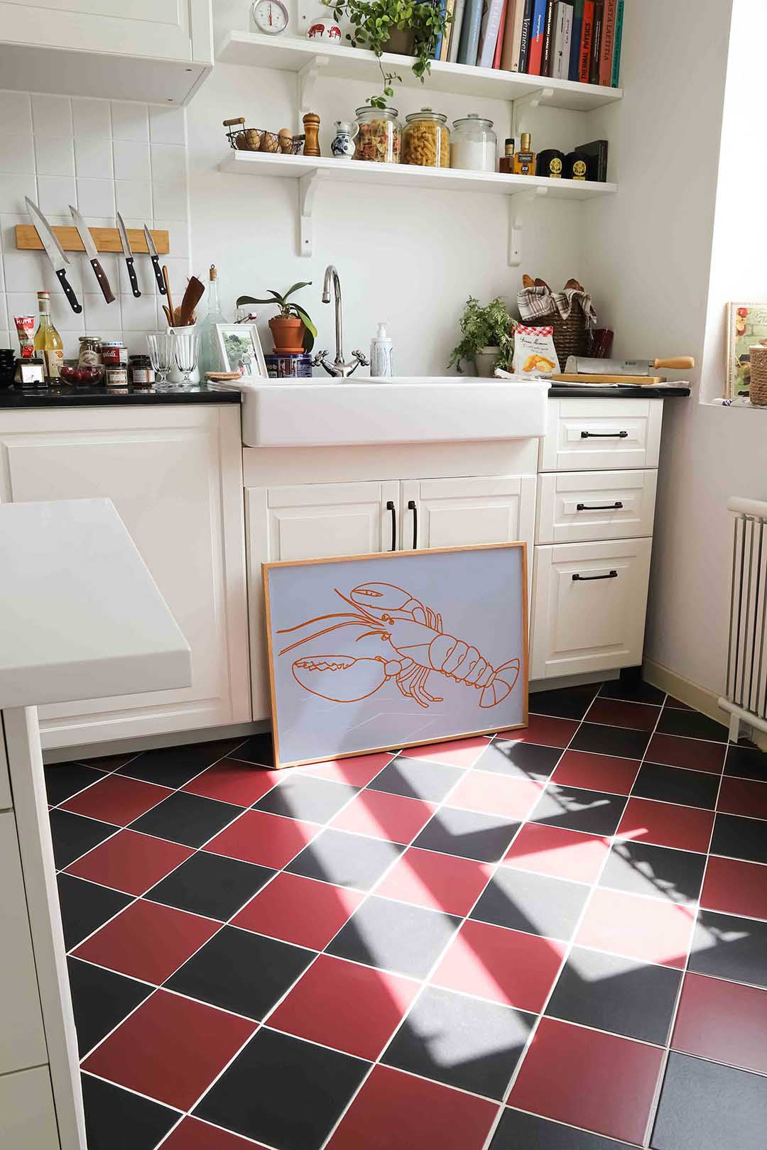 Oranje kreeft – culinaire wandkunst als landscape poster