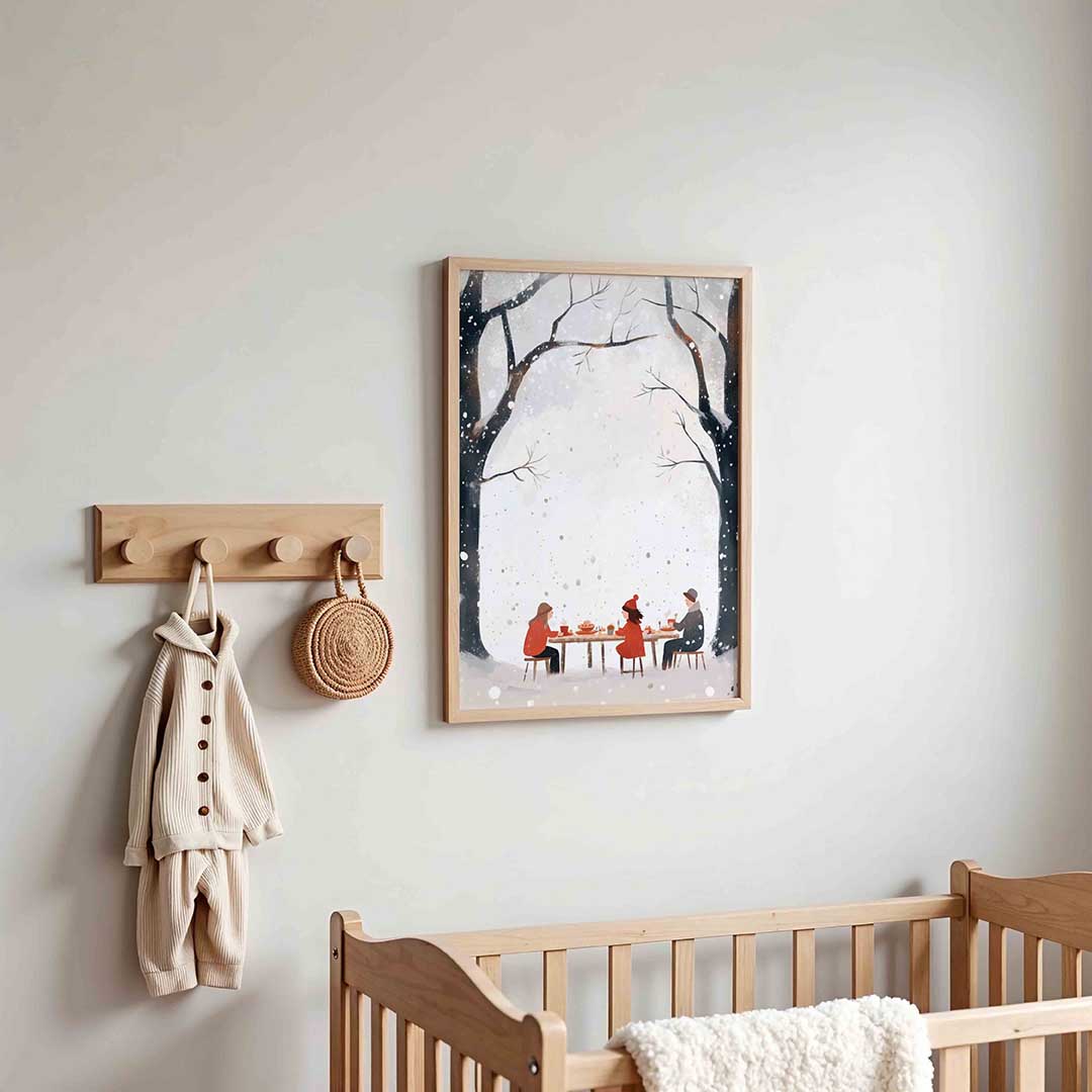 Winterse maaltijd – kinderposter in staand formaat