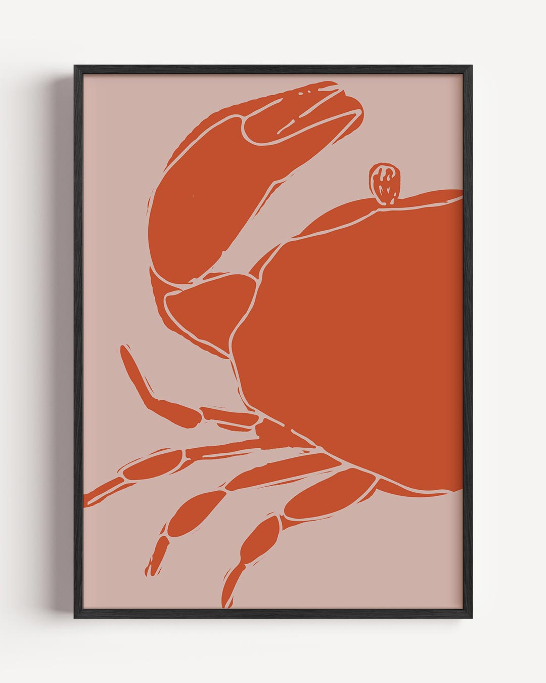 Abstracte Kreeft Illustratie – keuken portret poster als wanddecoratie