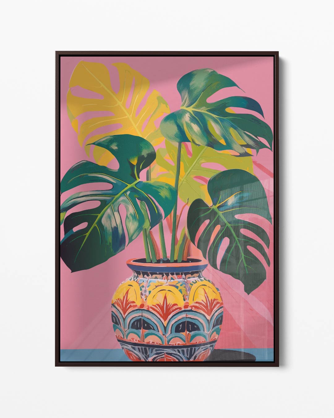 Tropische Bliss in Keramiek – portret kunstwerk als wanddecoratie