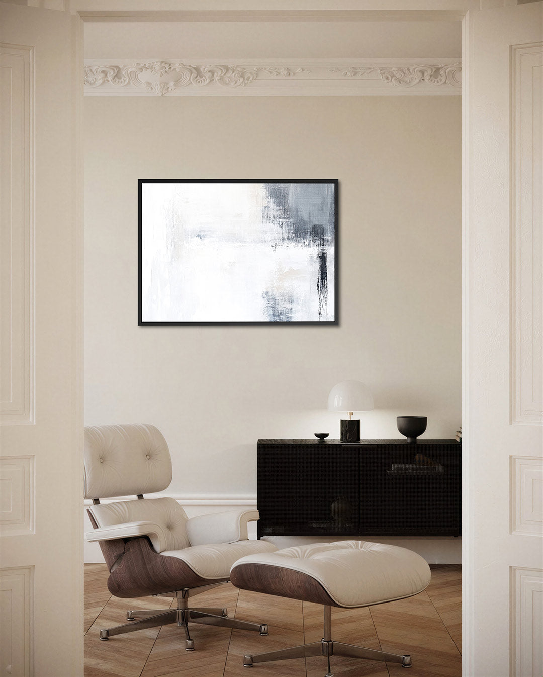 Rustige kleurencompositie – liggende wanddecoratie