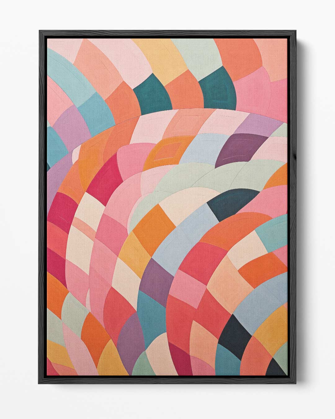 Kleurrijke Abstracte Harmonie – portret kunstwerk als wanddecoratie