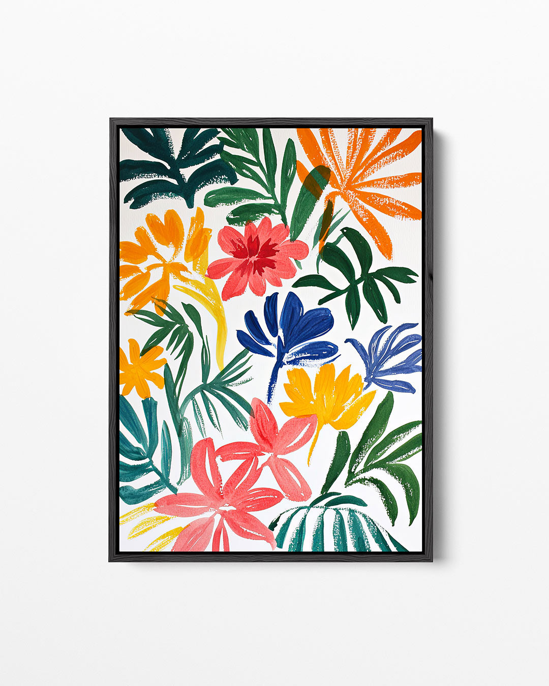 Kleurrijke bloemenvormen – staand wanddecoratie kunstwerk