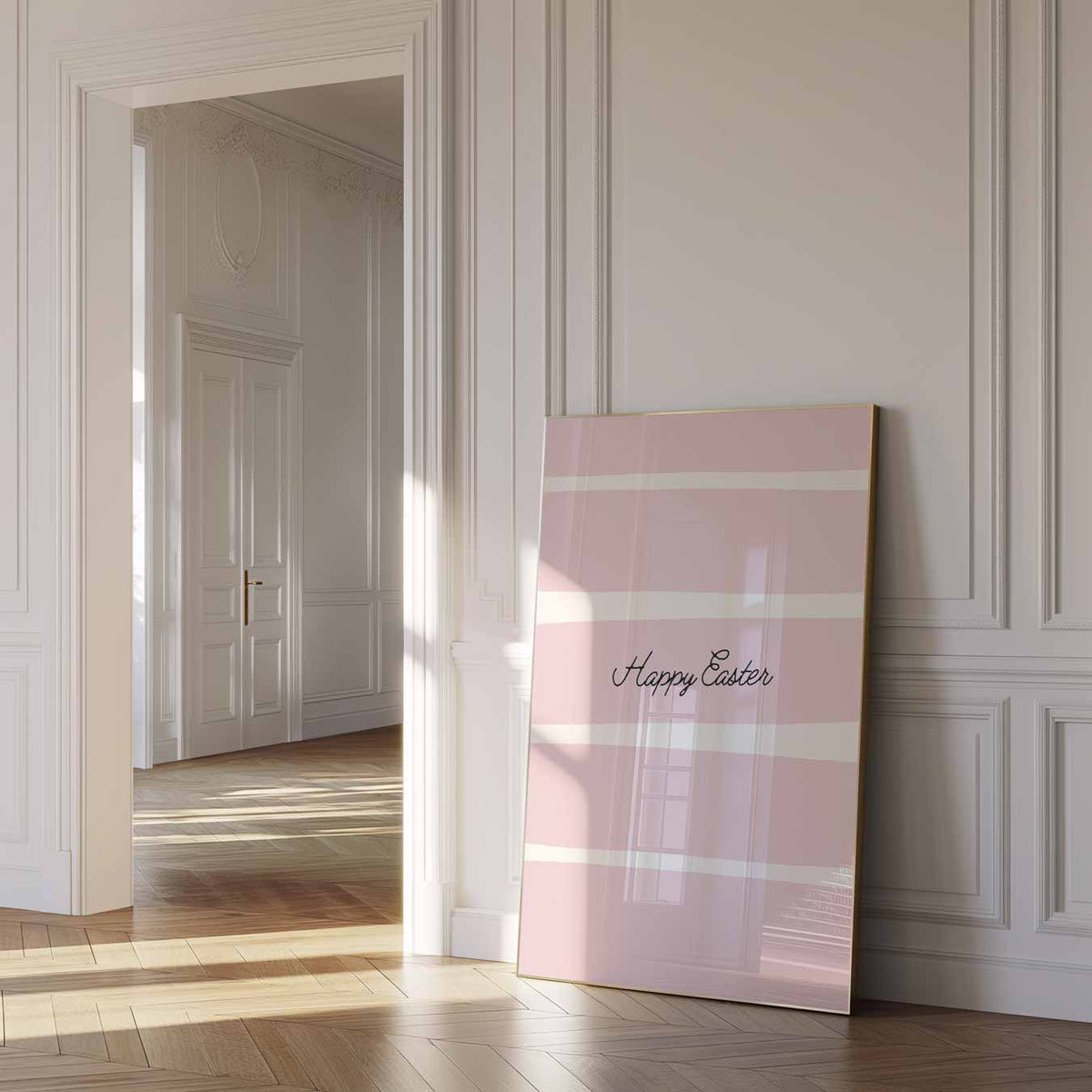 Vrolijke Pasen – paas poster als vrolijke staande wanddecoratie