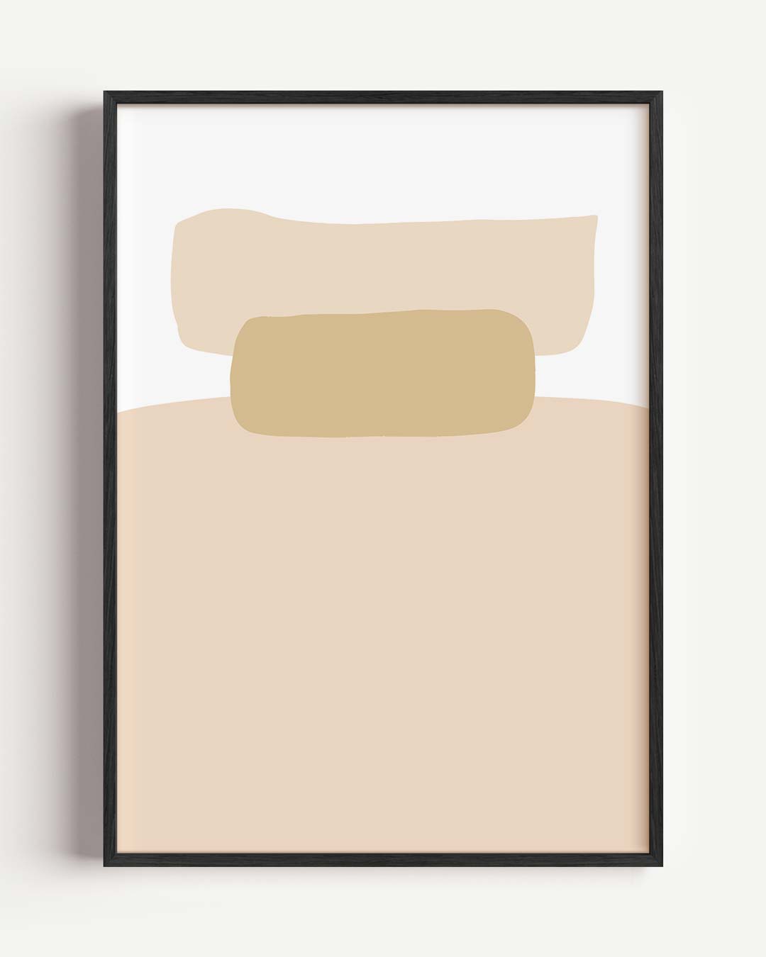 Minimalistische Beige Vormen – kleurrijke abstracte portret poster als wanddecoratie