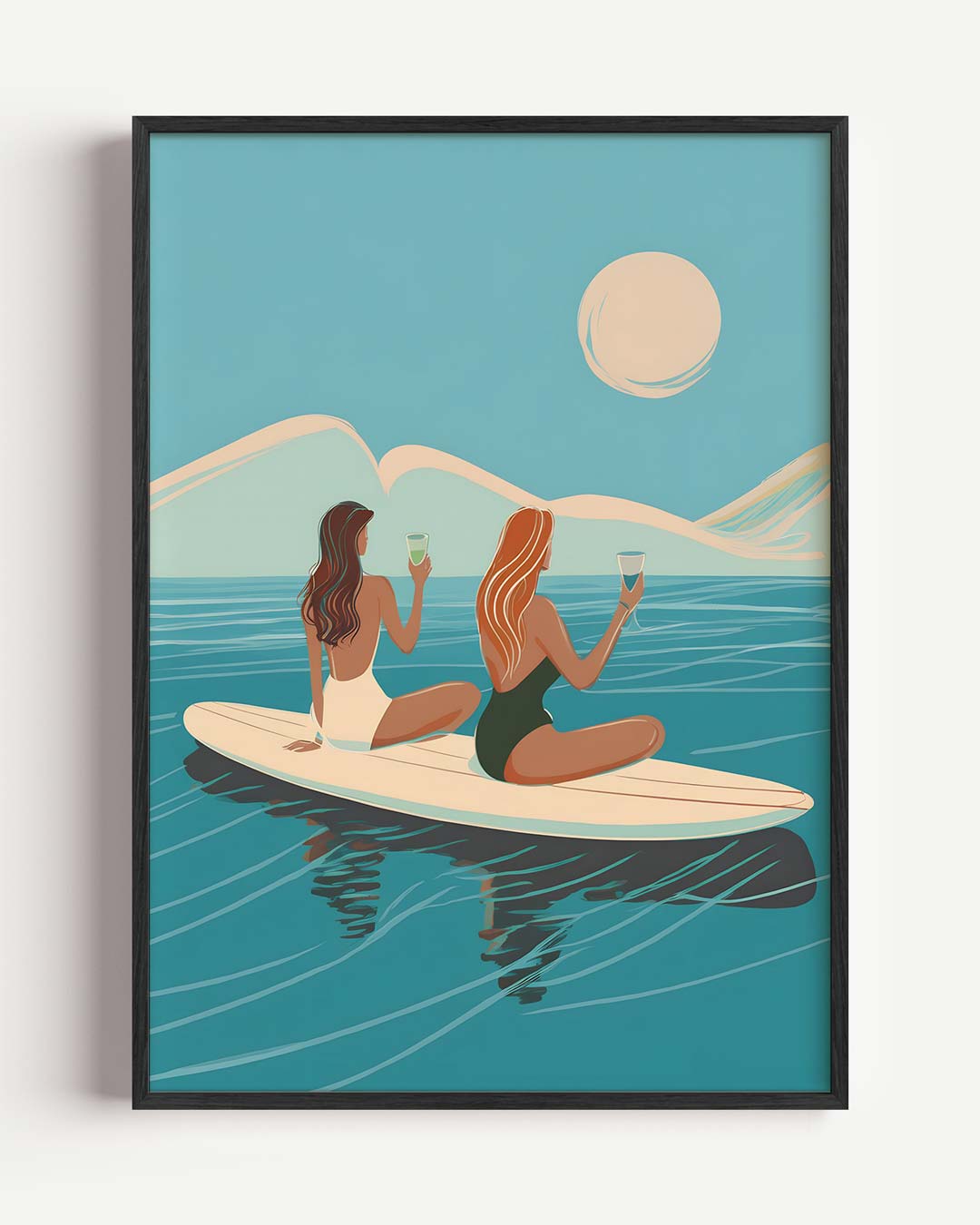 Zonsondergang op het Water – dieren portret poster als wanddecoratie
