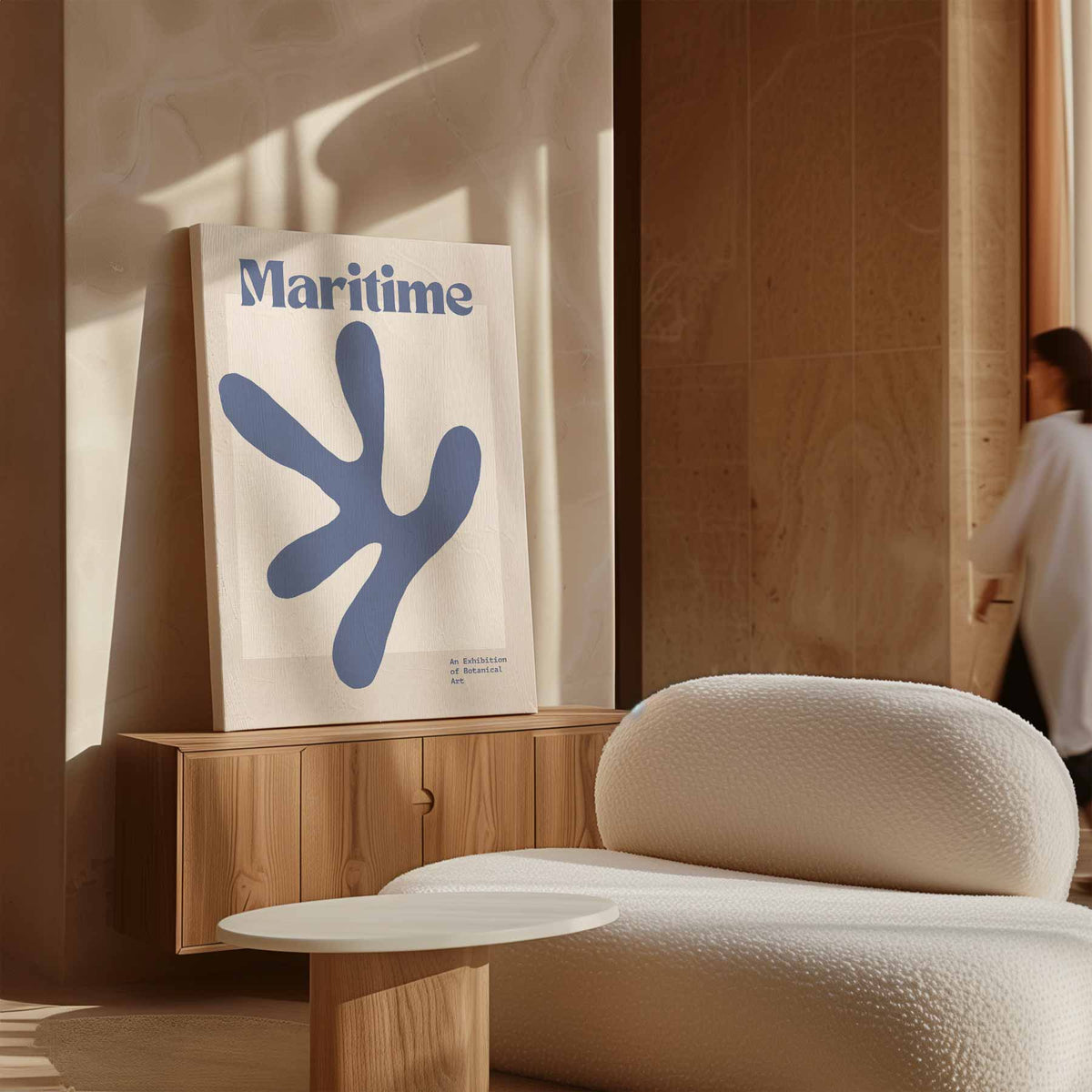 Maritieme Abstractie – plexiglas wanddecoratie in portret formaat