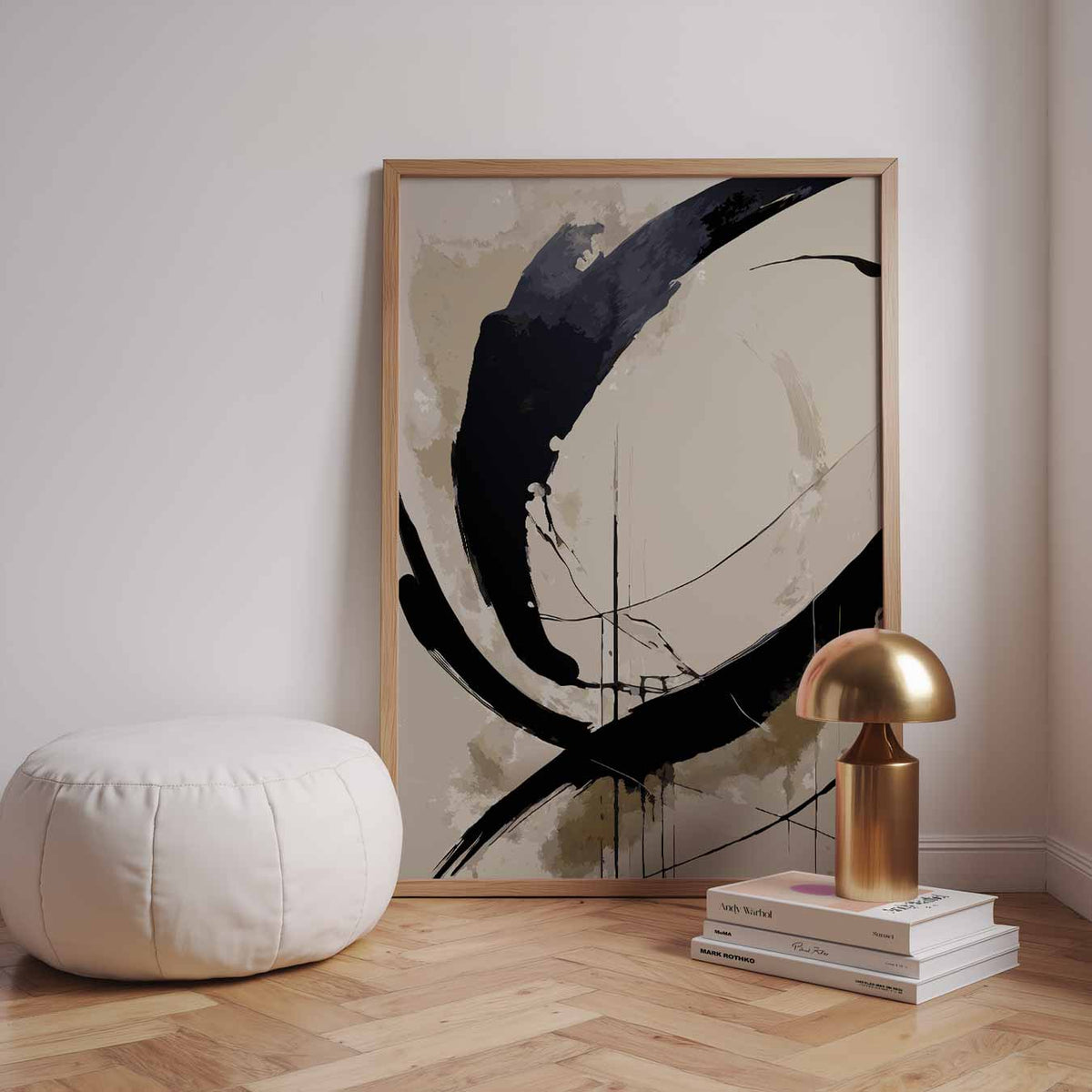 Moderne Abstractie – staande kleurrijke abstracte wanddecoratie van WallArtistic