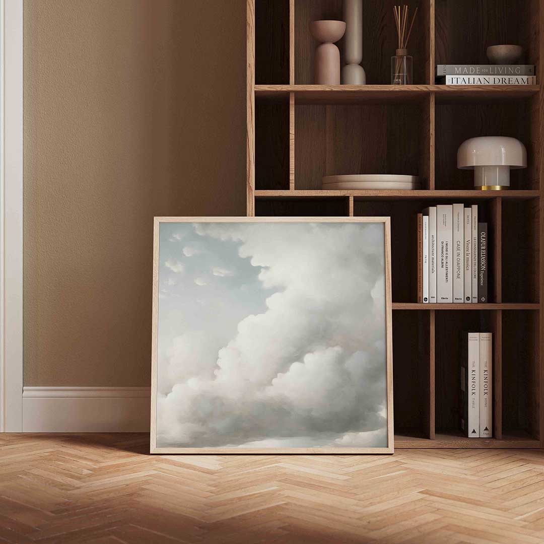 Wolkenlucht – vierkante vintage wanddecoratie van WallArtistic