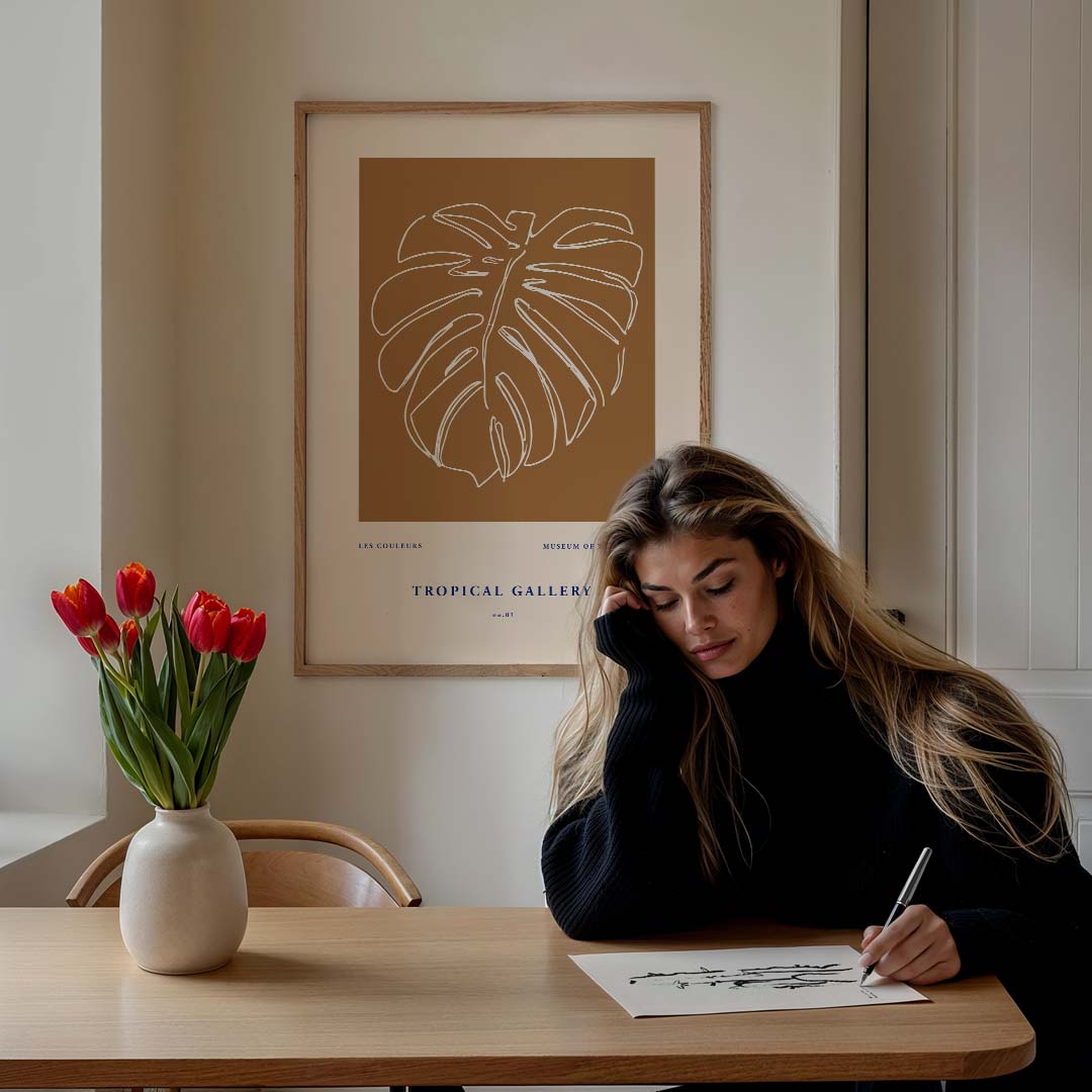 Tropische Monstera – staande zomer wanddecoratie van WallArtistic