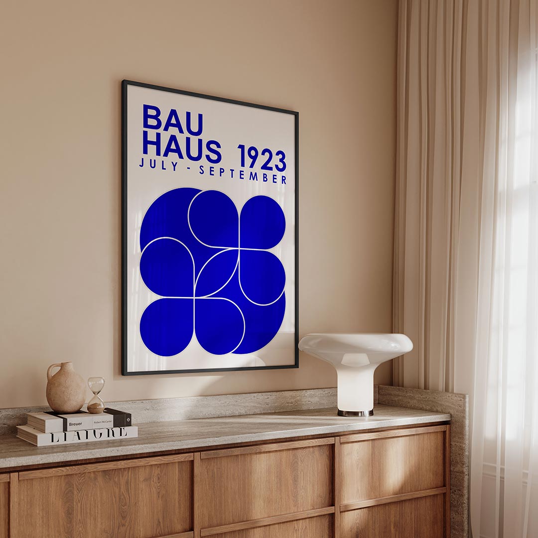 Vormen en vlakken – geometrische Bauhaus poster in staand formaat