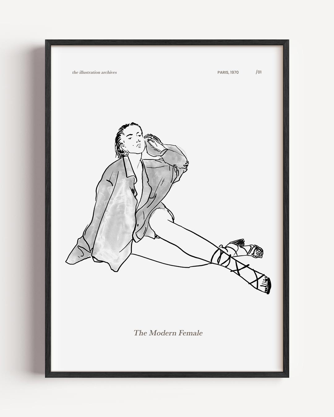 Tijdloze Vrouwelijkheid – vrouwelijk portret poster als wanddecoratie