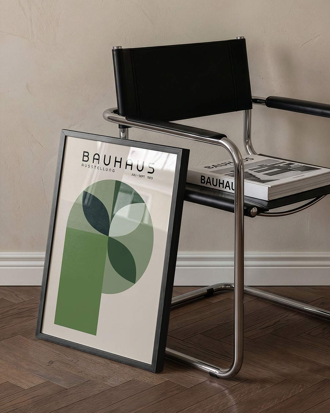 Vorm en balans – staande Bauhaus poster voor aan de muur