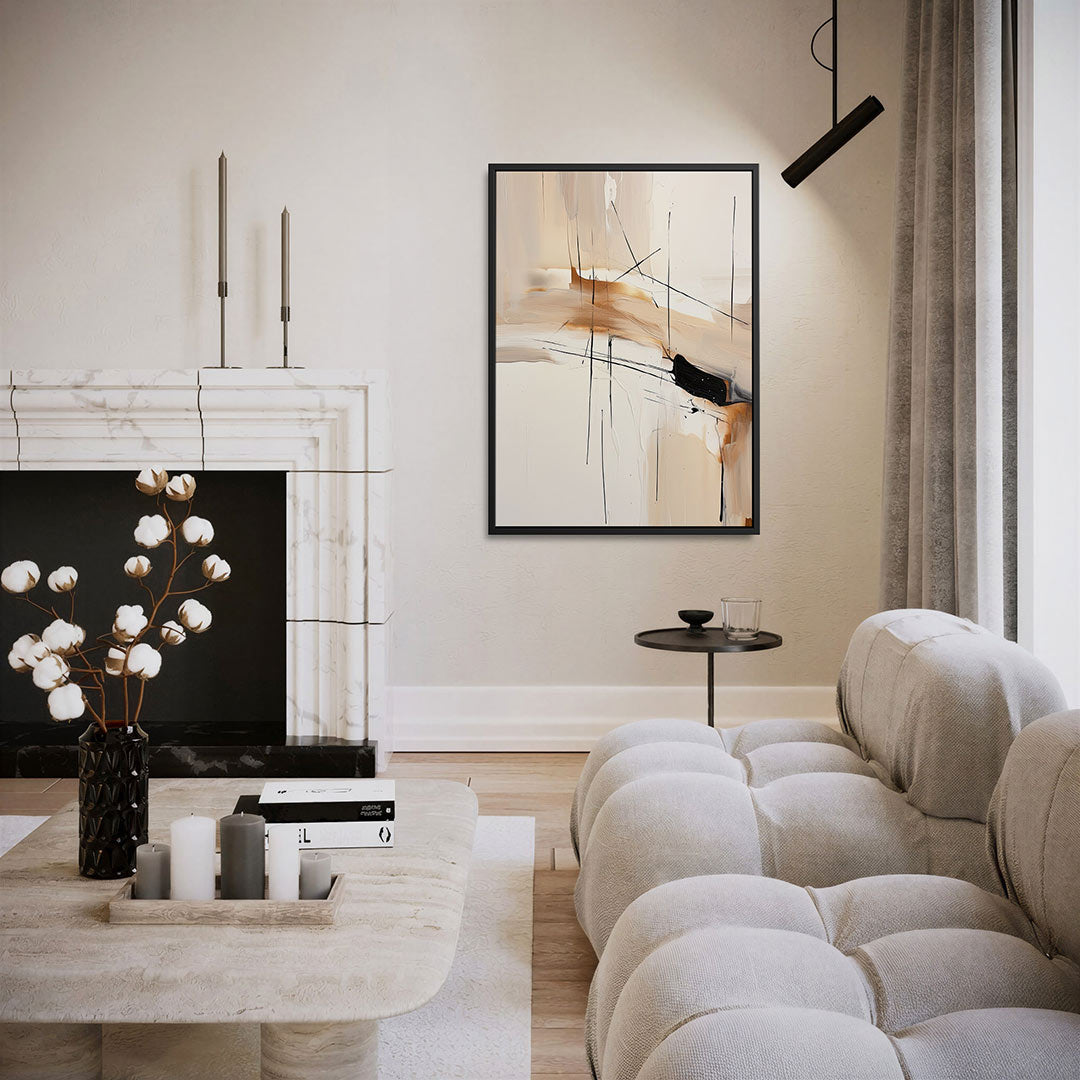 Lijnen en vormen – moderne staande wandkunst