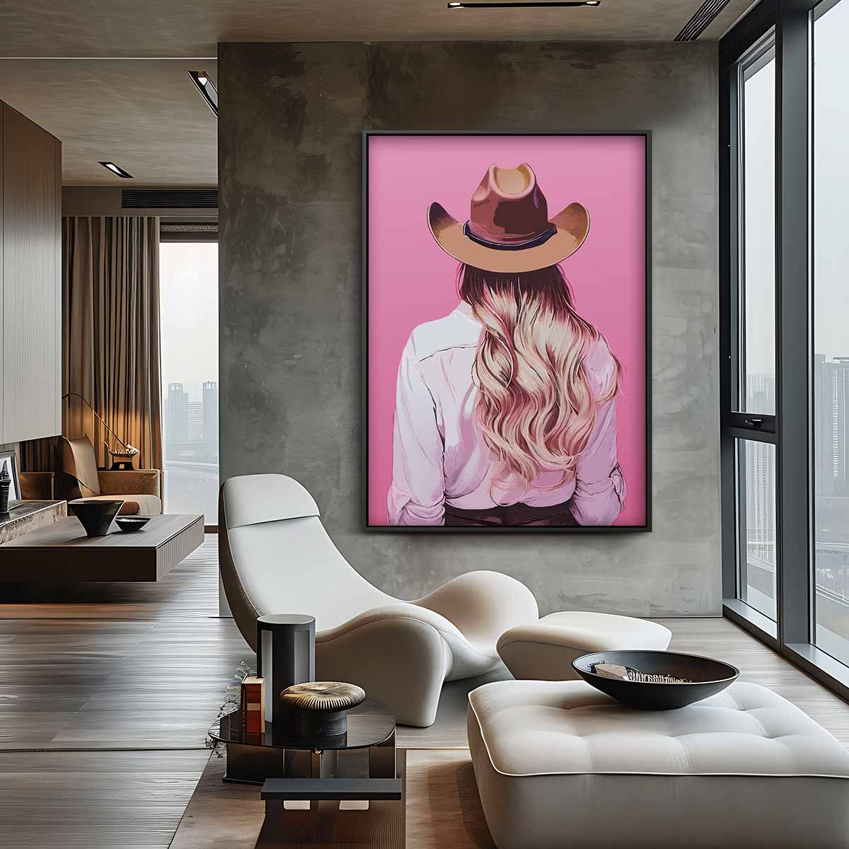 Cowboy Chic – staand kunstwerk voor modern interieur