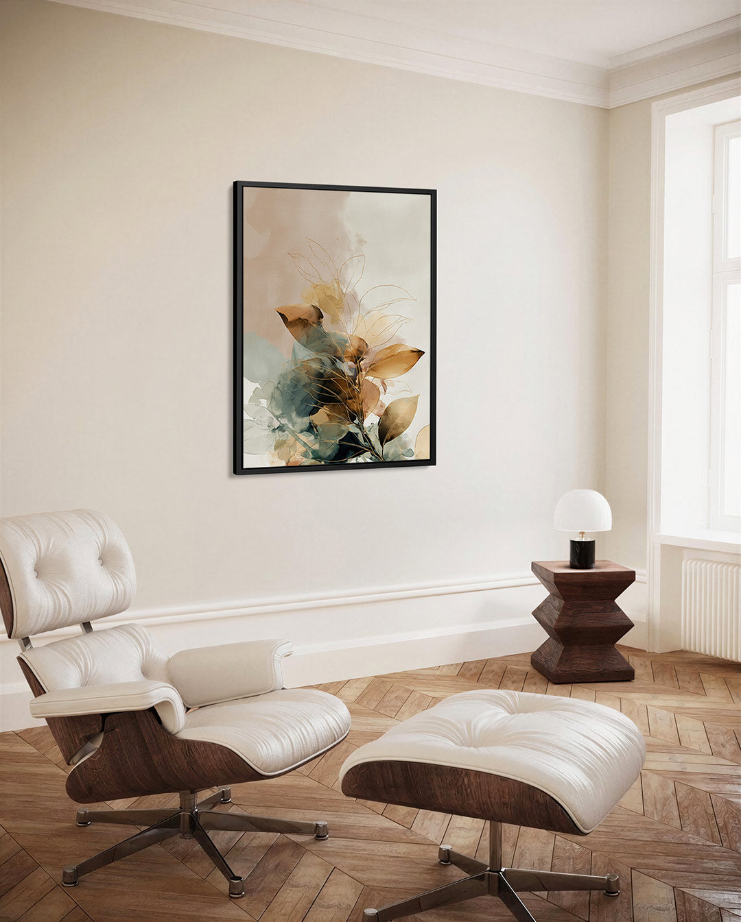 Organische bladvormen – staand wanddecoratie kunstwerk