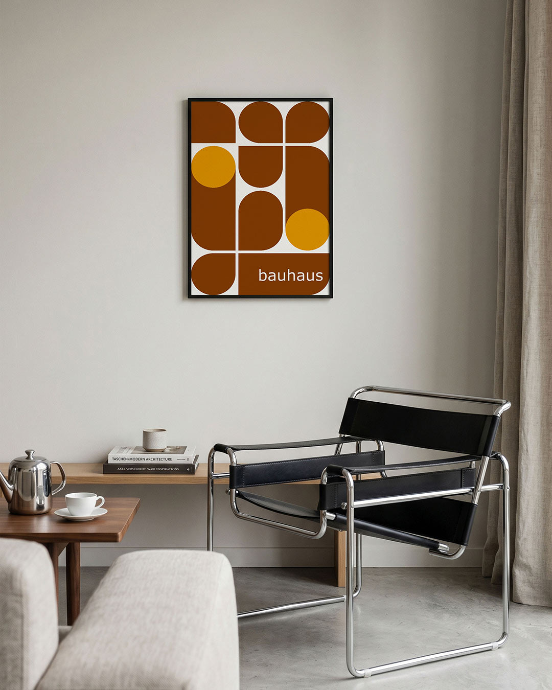 Vorm en balans – geometrische Bauhaus poster in staand formaat