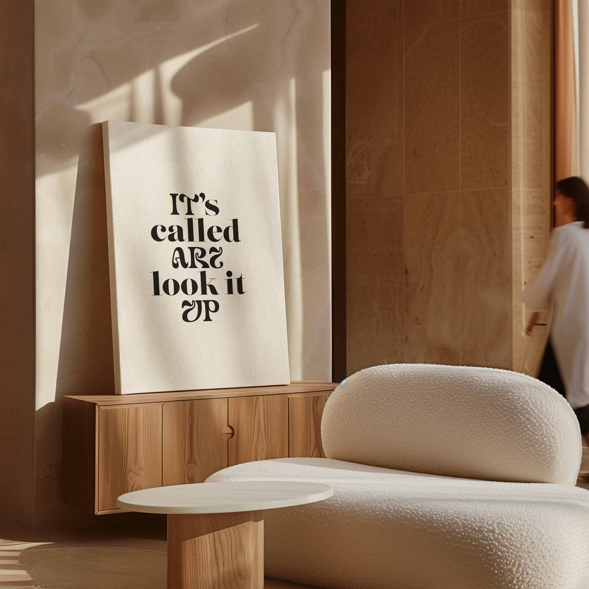 Kunstzinnige Typografie Poster – dibond kunstwerk als wanddecoratie