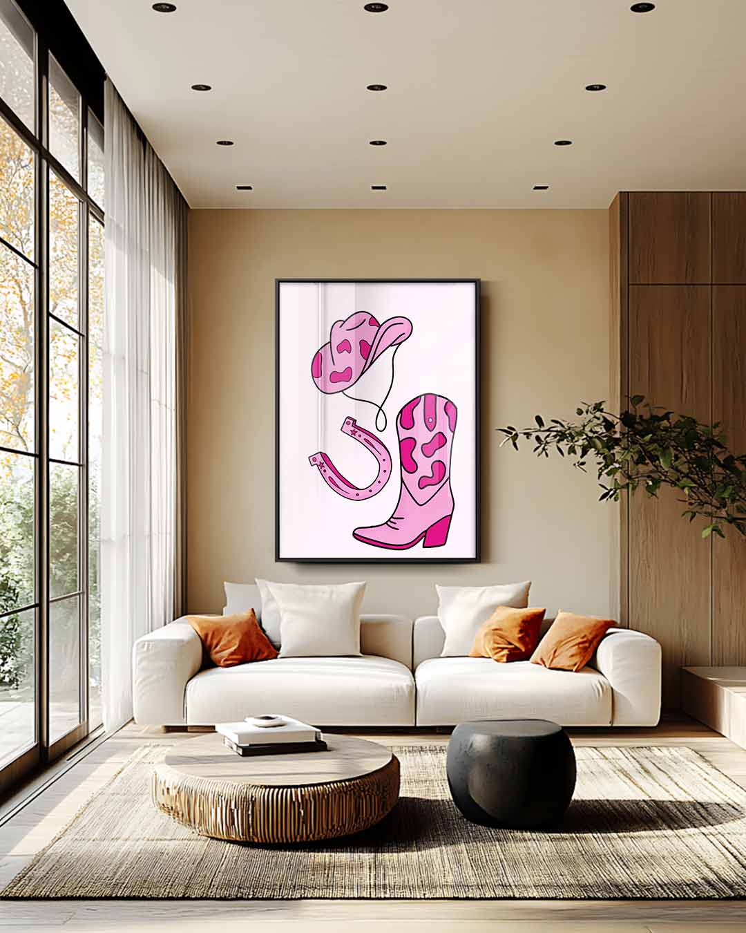 Cowboy Glamour – plexiglas wanddecoratie in portret formaat