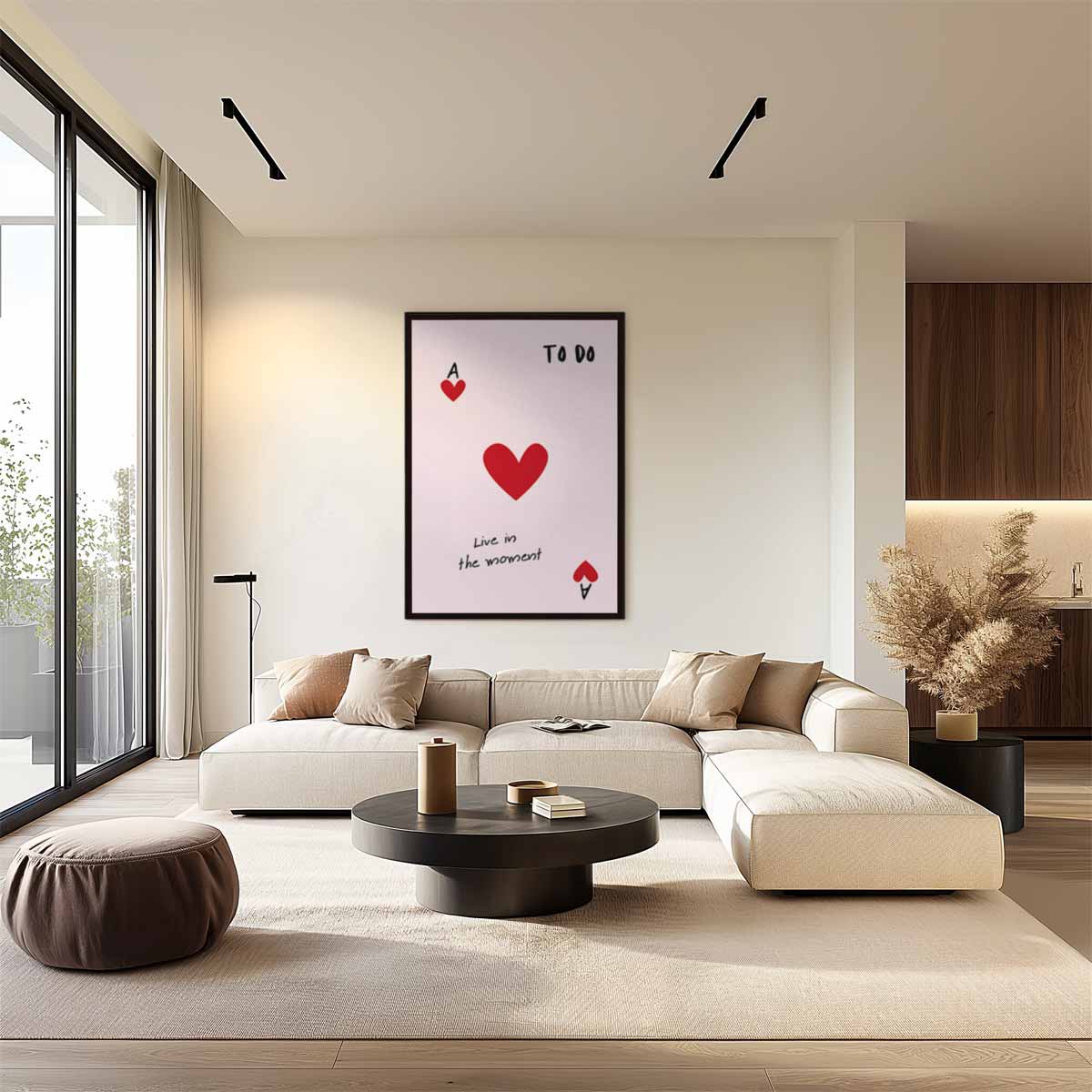 Speelse Hartenkaart Inspiratie – canvas wanddecoratie in portret formaat