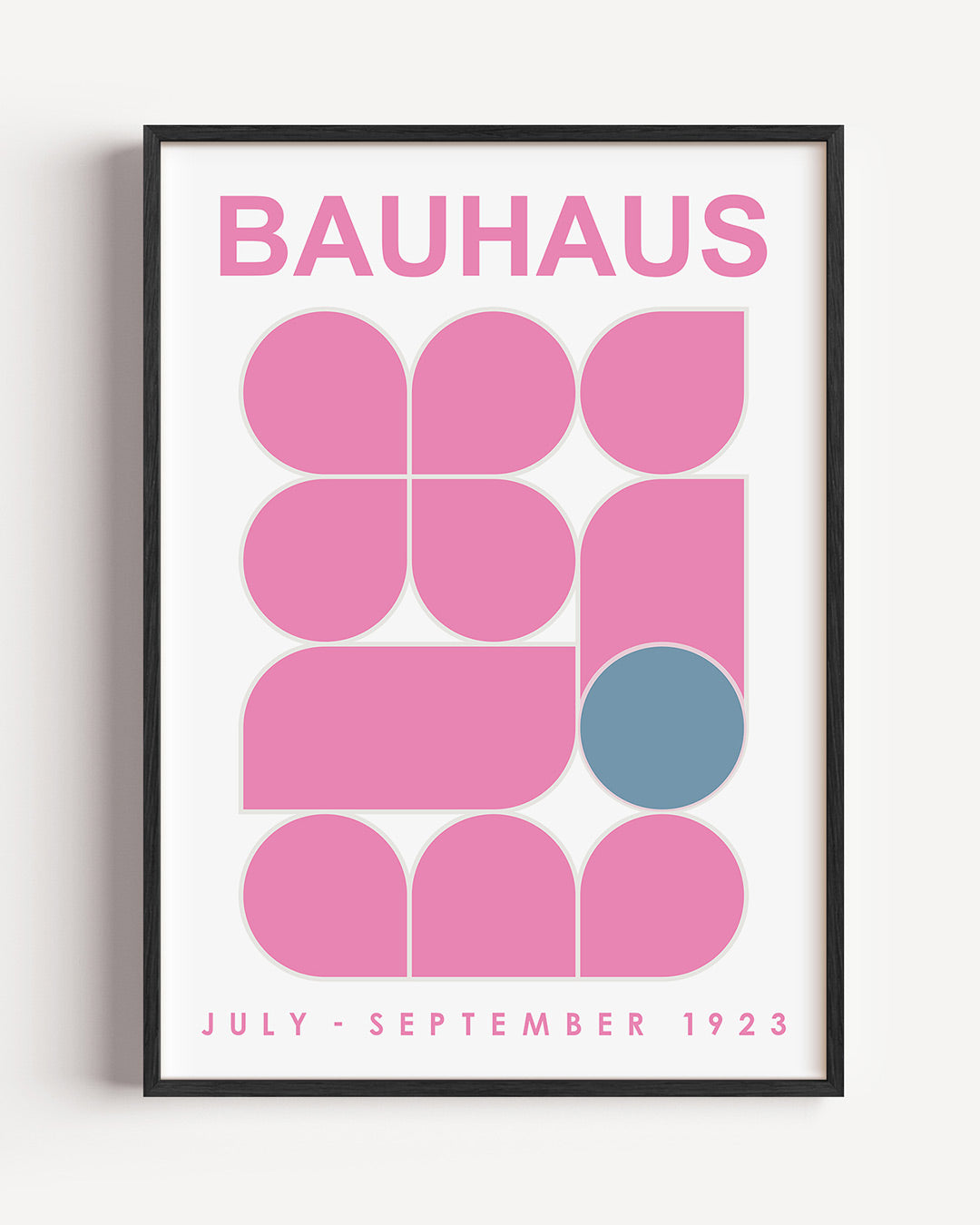 Vorm en kleur – staande Bauhaus poster als wanddecoratie