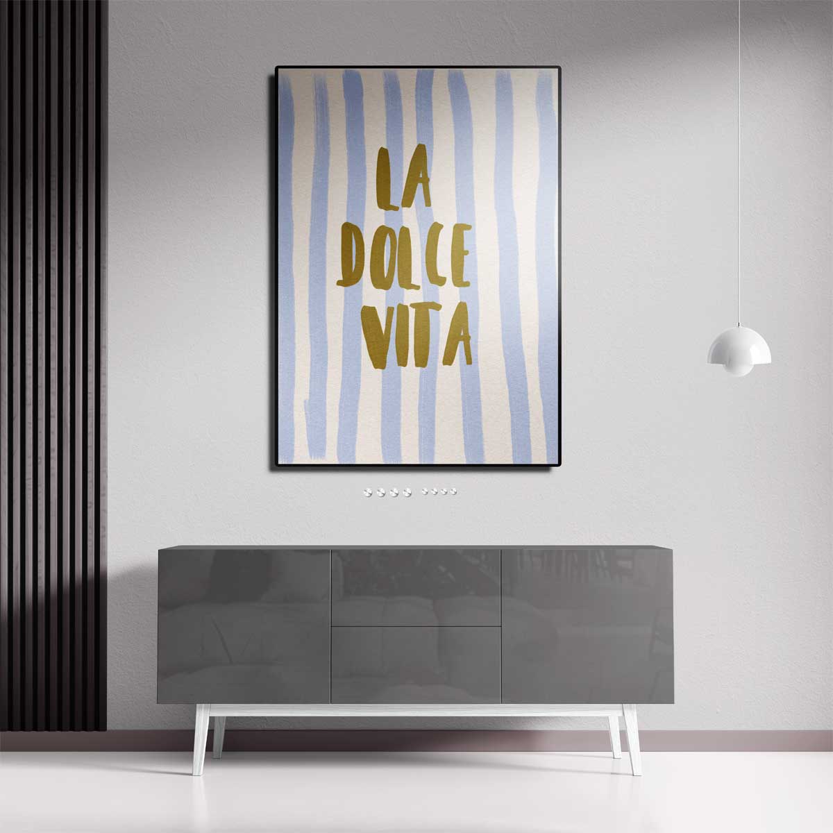 La Dolce Vita Strepen – modern portret kunstwerk van WallArtistic