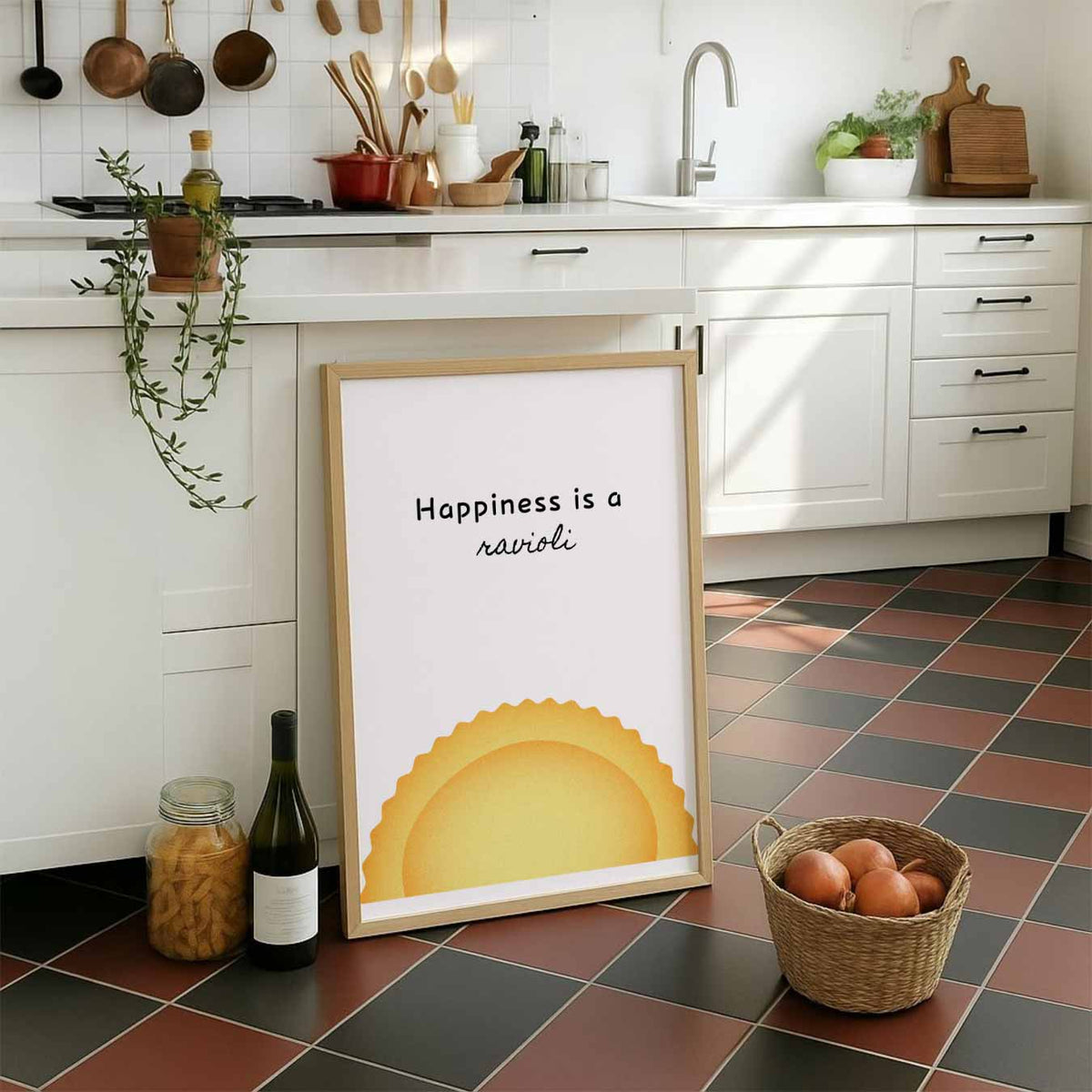 Ravioli – staande muurposter voor keuken of eethoek